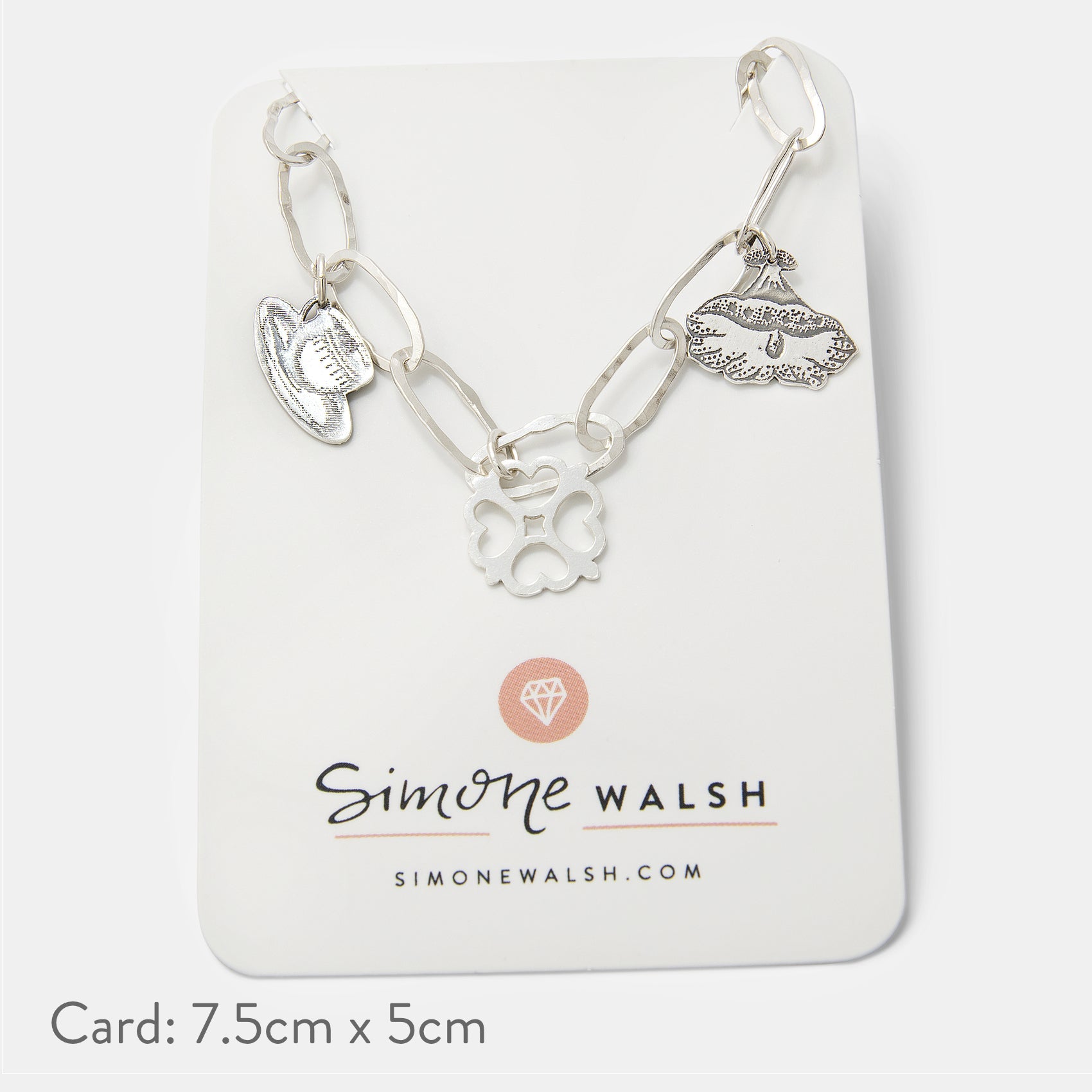 Victorian Handmade Sterling Silver Charm Bracelet - Simone Walsh Jewellery Australia