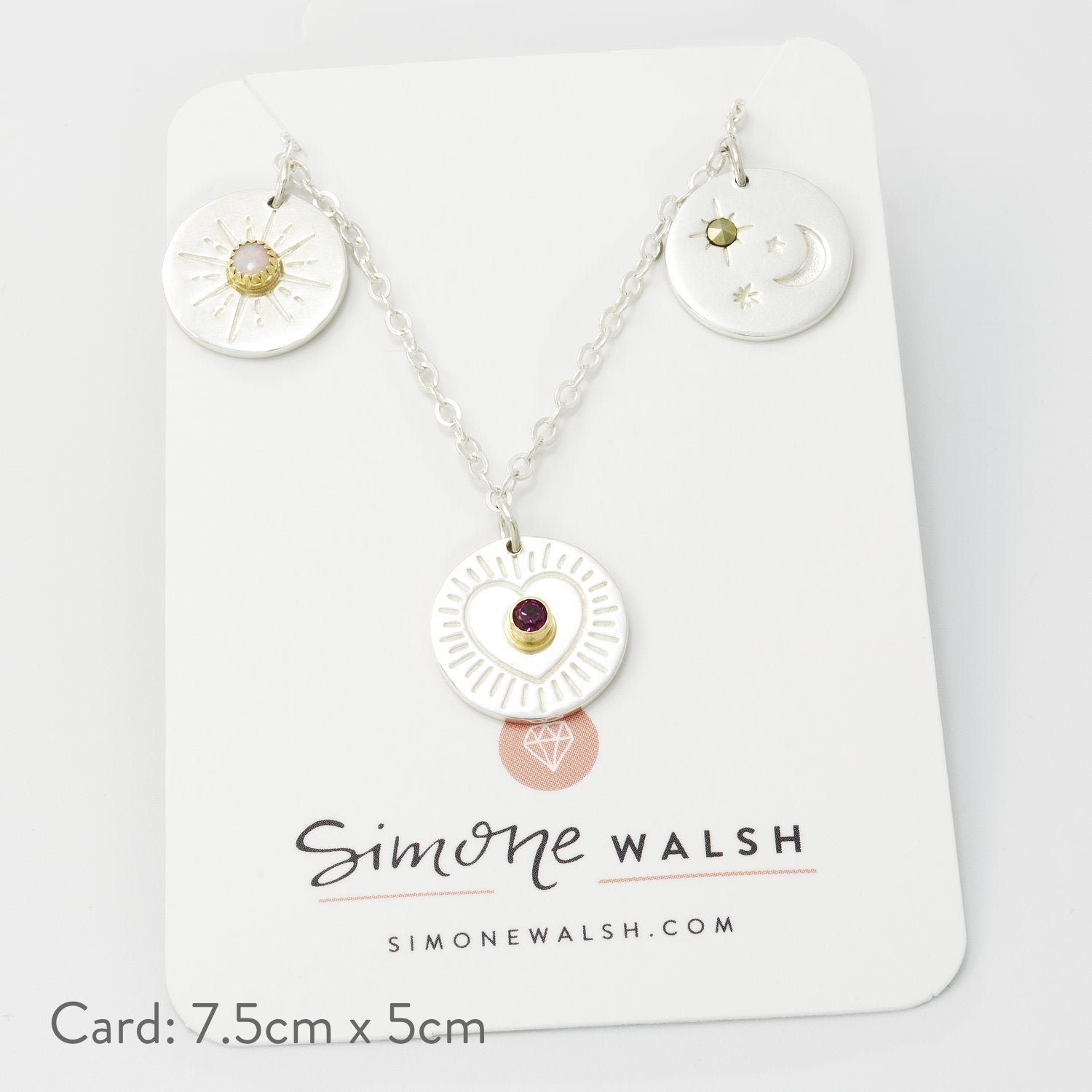 Amulets drops necklace - Simone Walsh Jewellery Australia
