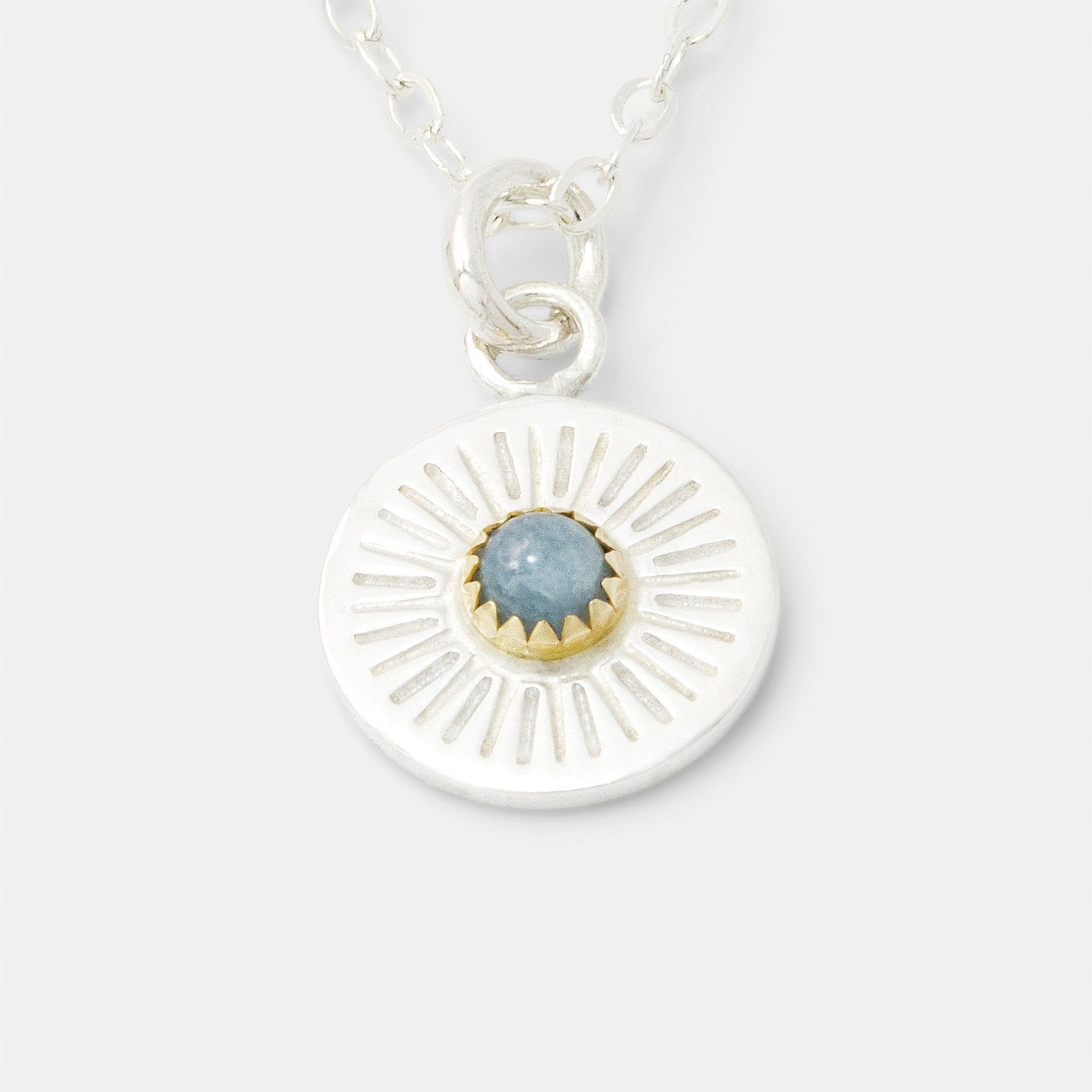 Birthstone pendant: aquamarine - Simone Walsh Jewellery Australia