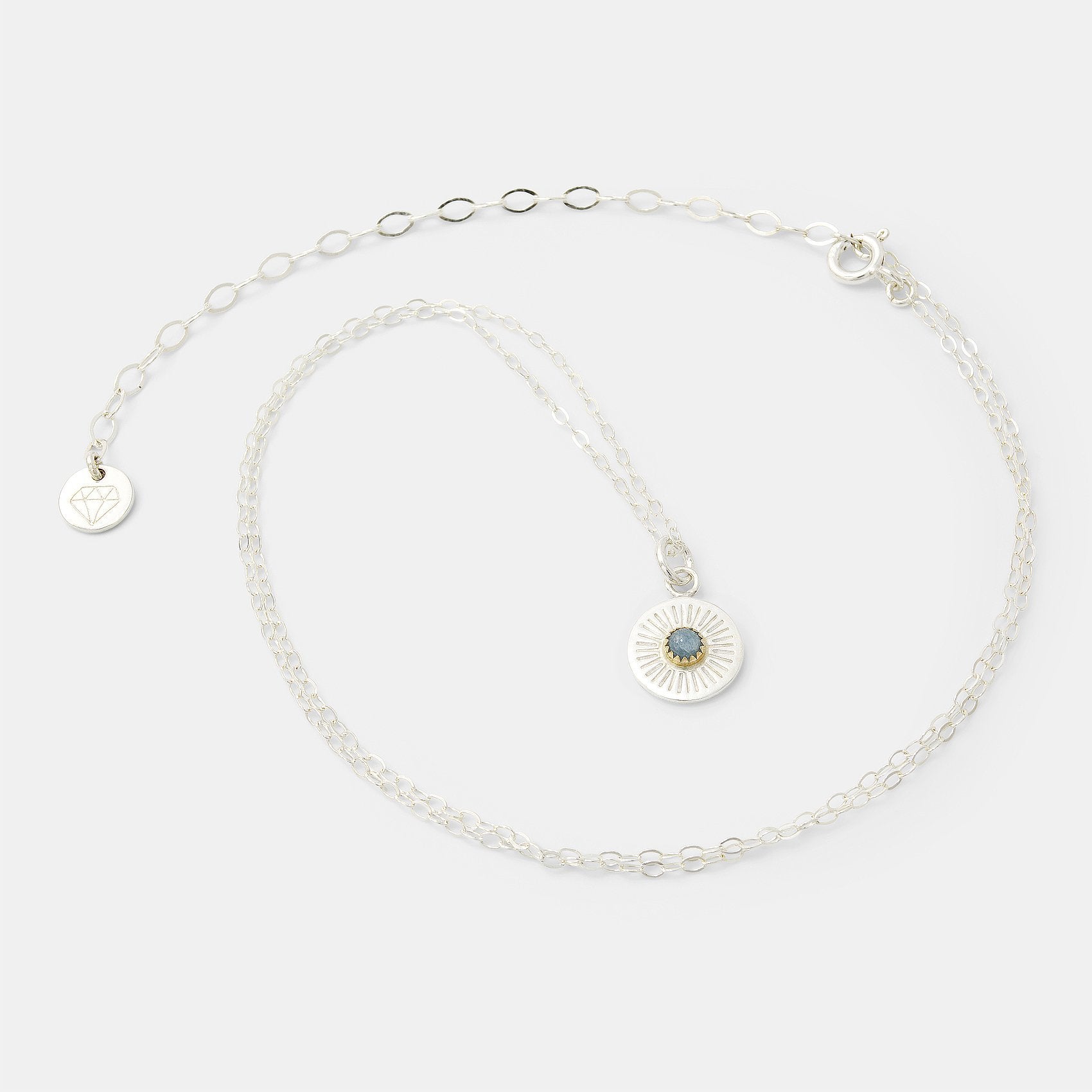 Birthstone pendant: aquamarine - Simone Walsh Jewellery Australia
