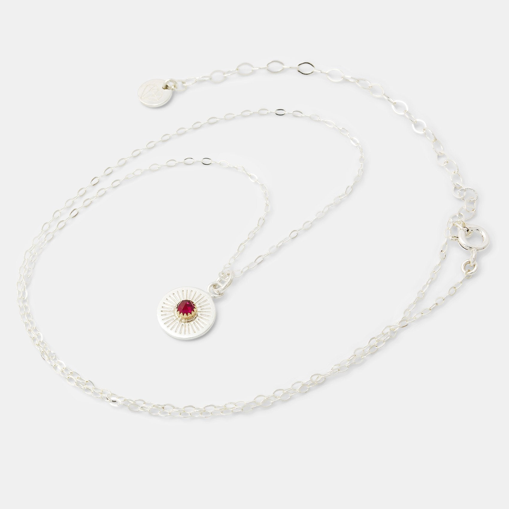 Birthstone pendant: ruby - Simone Walsh Jewellery Australia
