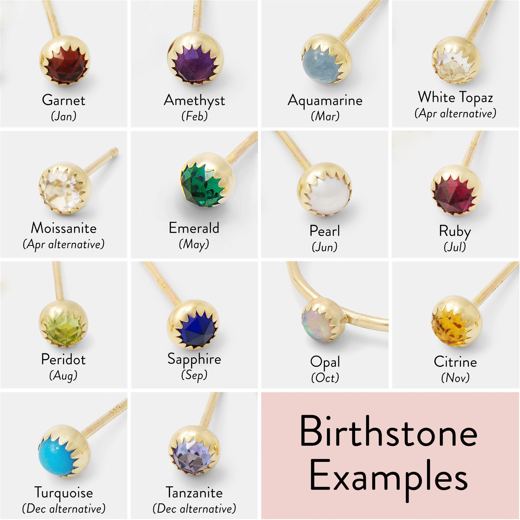 Birthstone & solid gold stacking ring - Simone Walsh Jewellery Australia