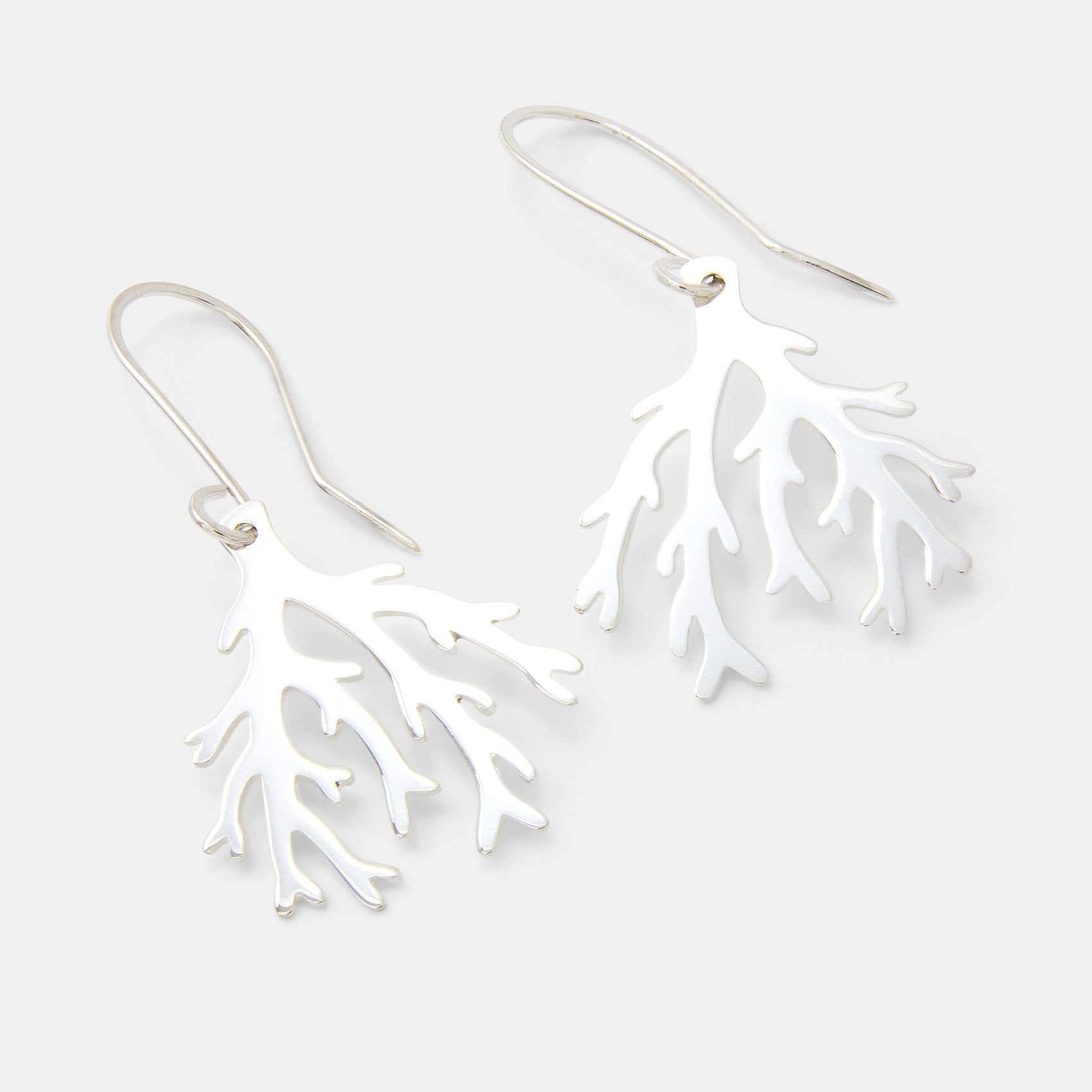 Branch coral silver dangle earrings - Simone Walsh Jewellery Australia