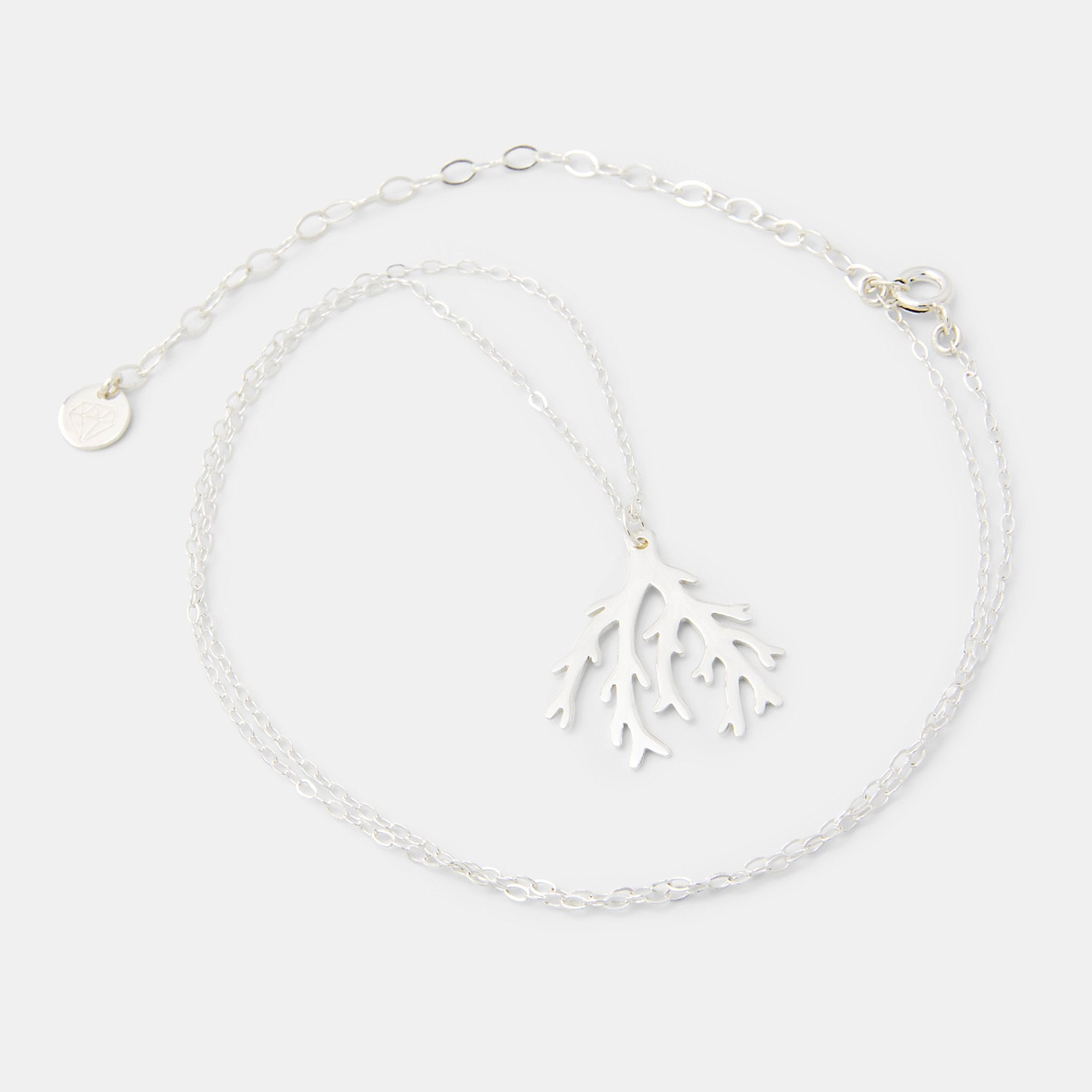 Branch coral silver pendant necklace - Simone Walsh Jewellery Australia