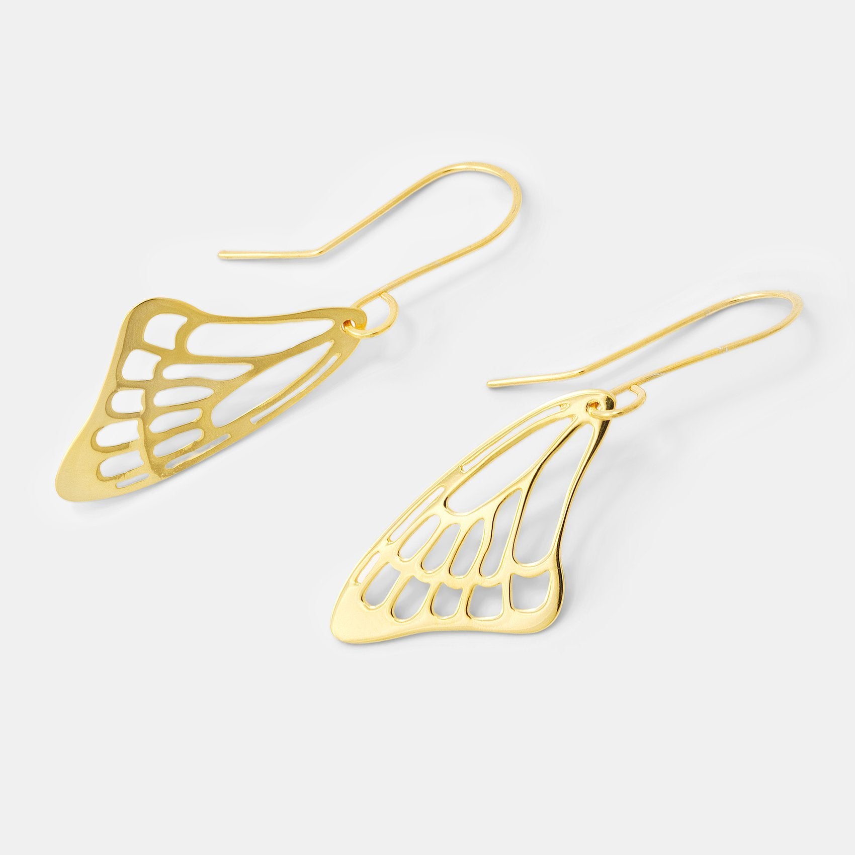 Butterfly wing gold earrings - Simone Walsh Jewellery Australia