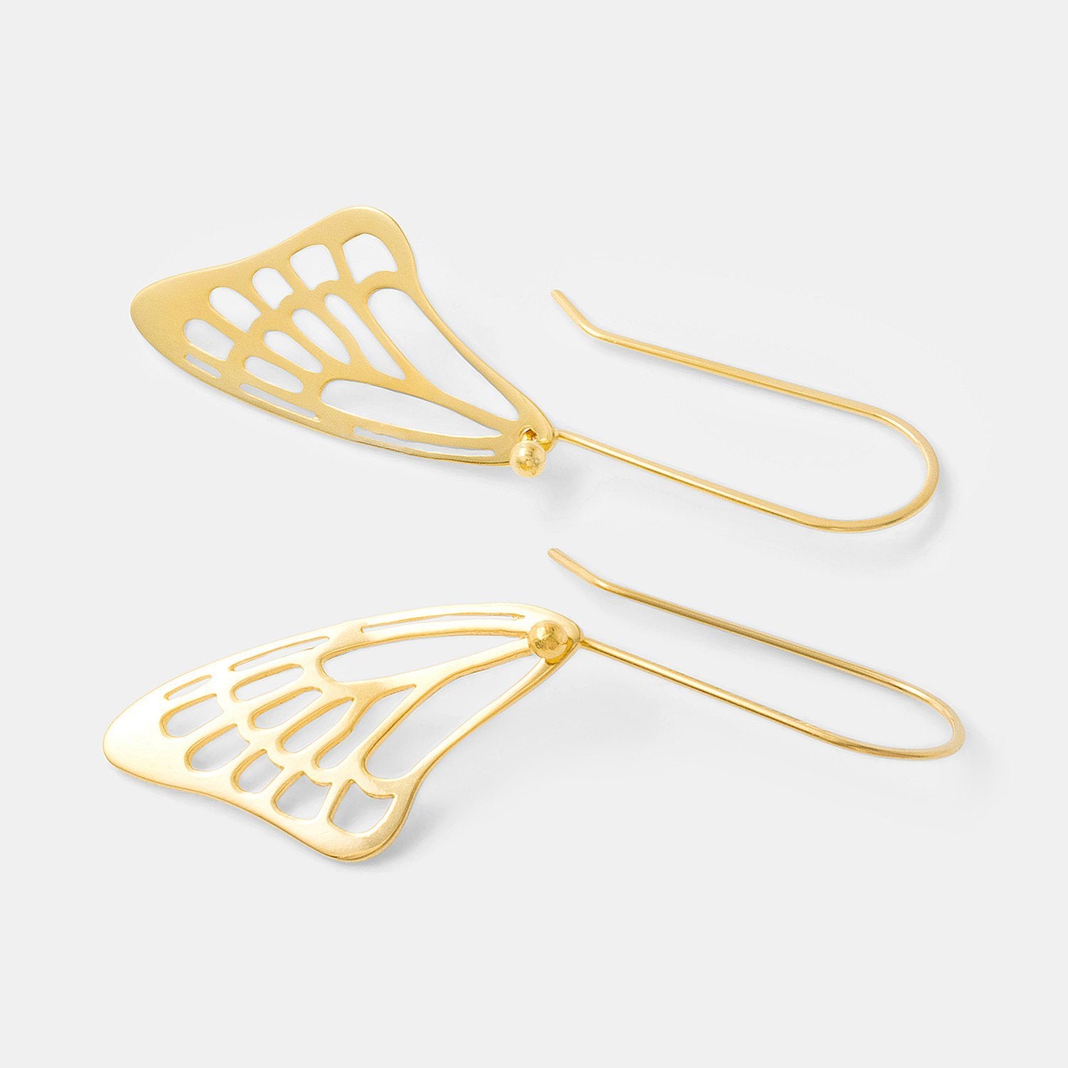 Butterfly wing gold earrings - Simone Walsh Jewellery Australia