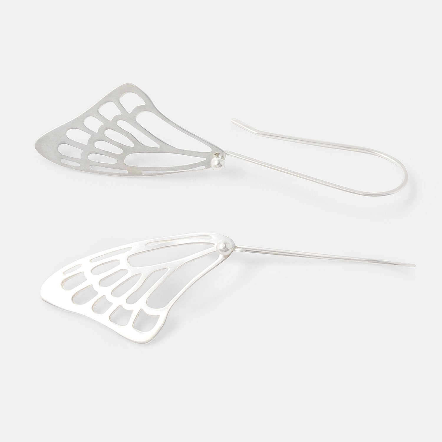 Butterfly wing silver earrings - Simone Walsh Jewellery Australia