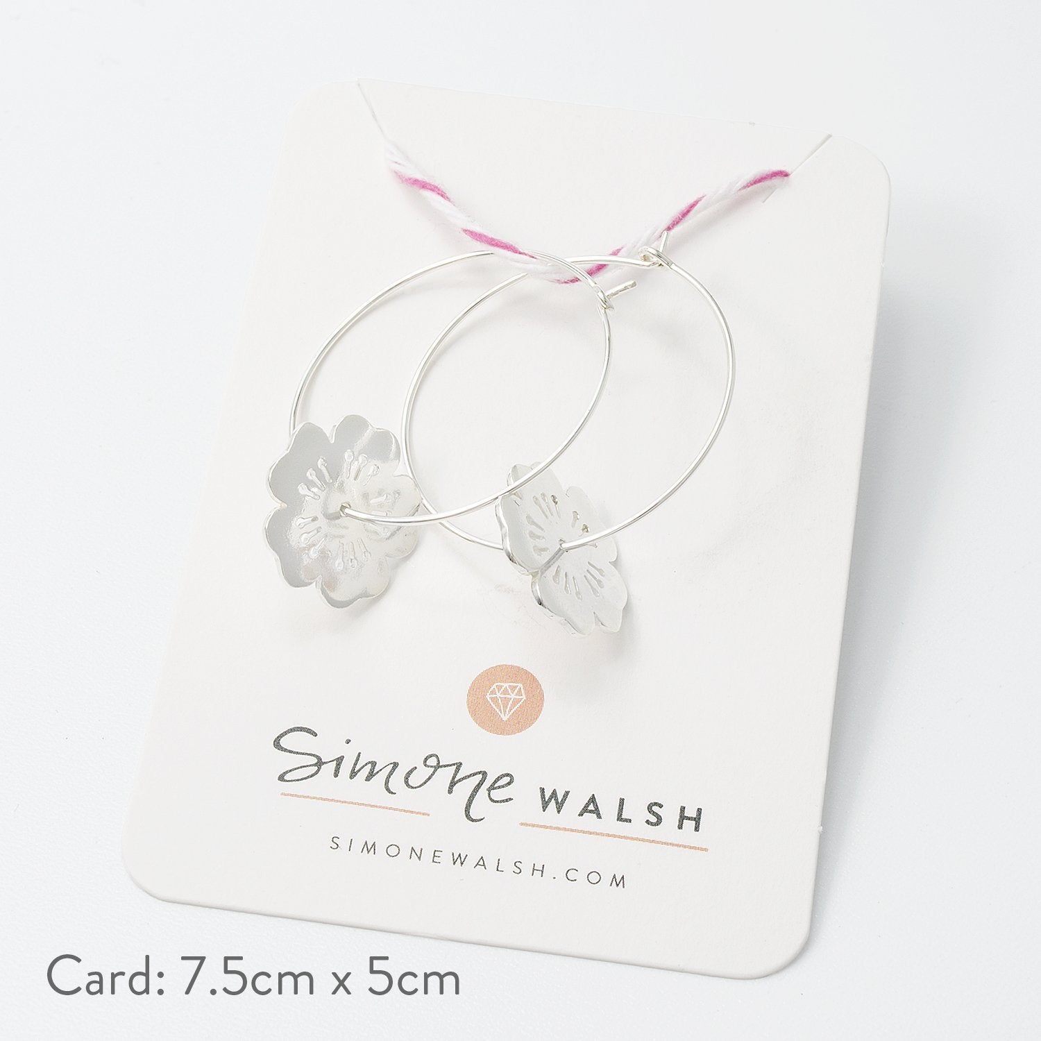 Cherry blossom hoop earrings - Simone Walsh Jewellery Australia