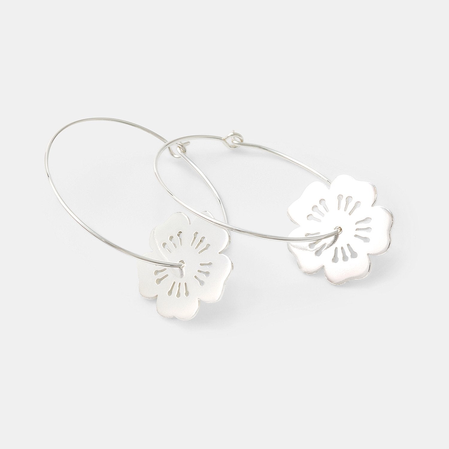 Cherry blossom hoop earrings - Simone Walsh Jewellery Australia