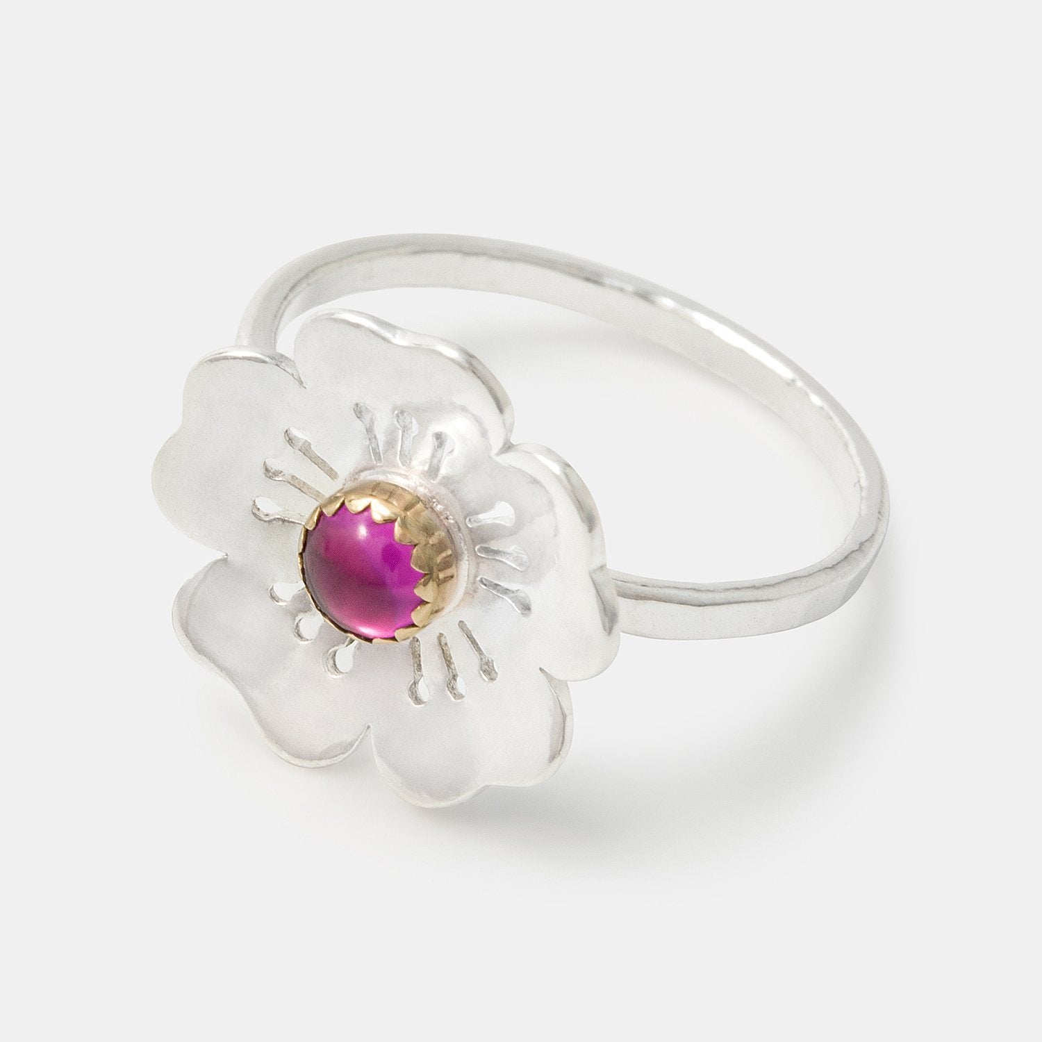 Cherry blossom & pink sapphire ring - Simone Walsh Jewellery Australia