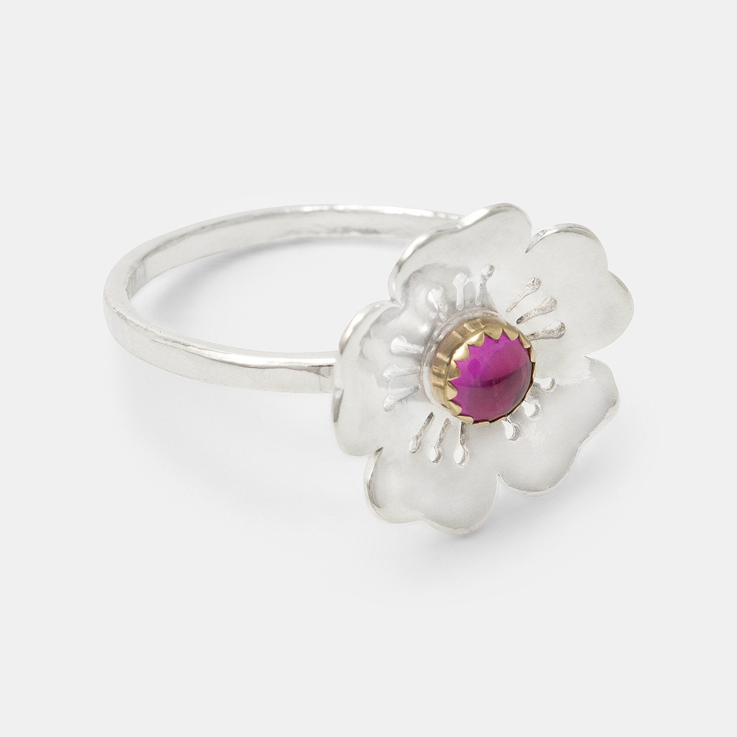 Cherry blossom & pink sapphire ring - Simone Walsh Jewellery Australia