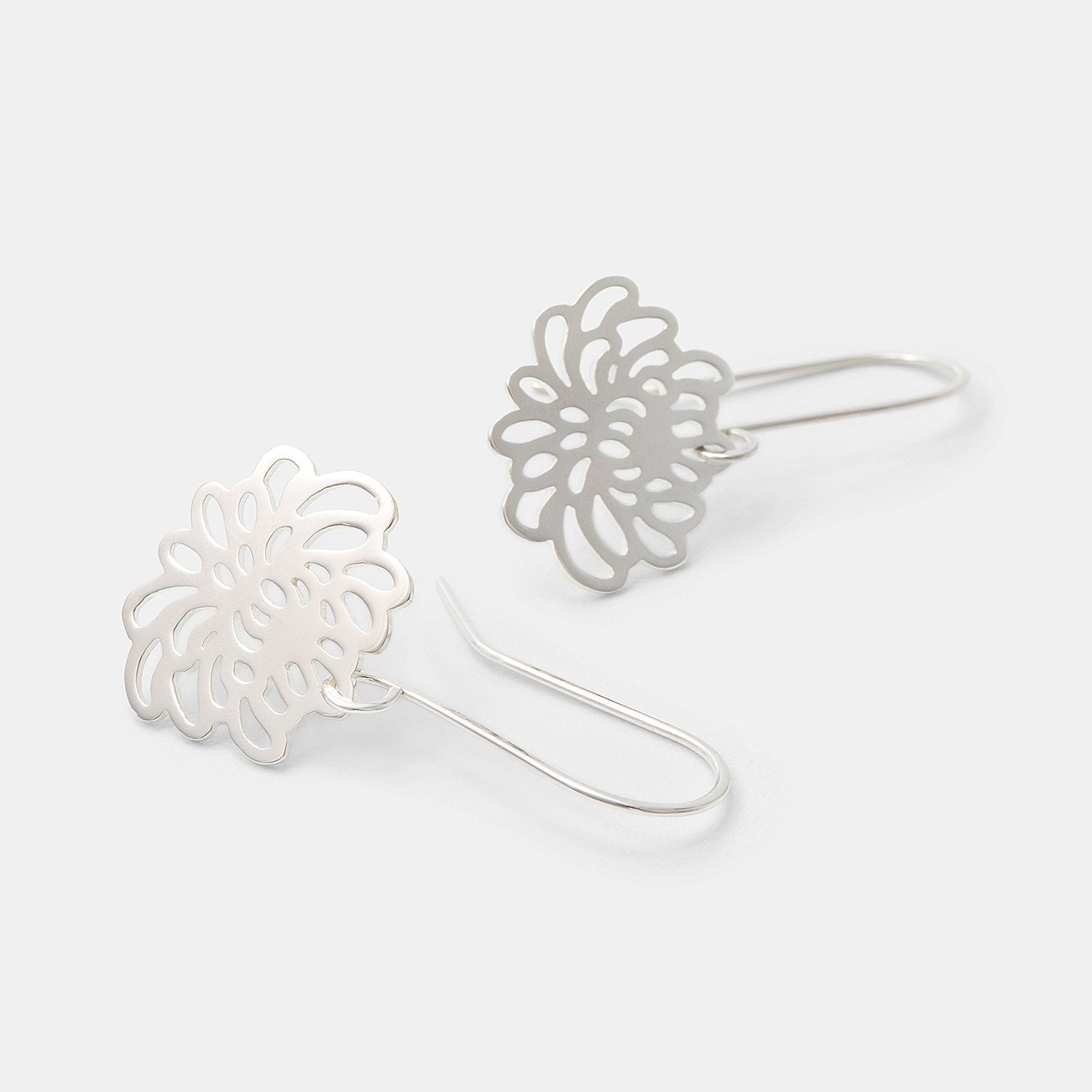 Chrysanthemum drop earrings - Simone Walsh Jewellery Australia