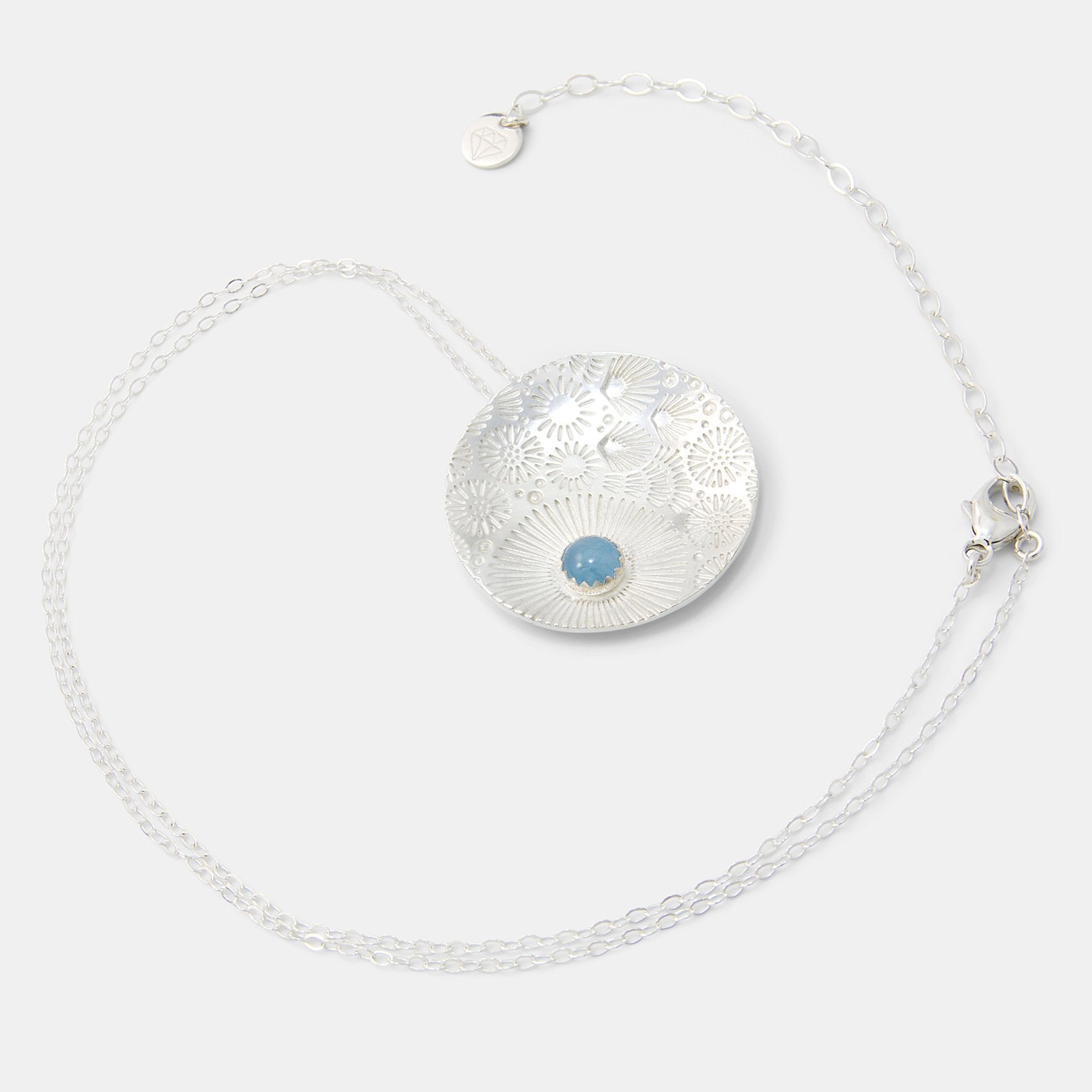 Coral reef & aquamarine pendant necklace - Simone Walsh Jewellery Australia