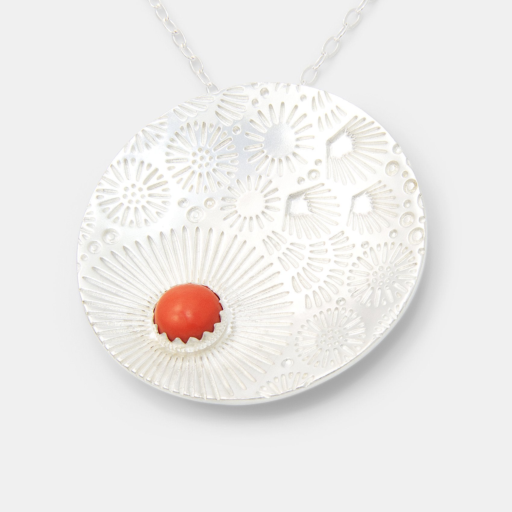 Coral reef & coral gem pendant necklace - Simone Walsh Jewellery Australia