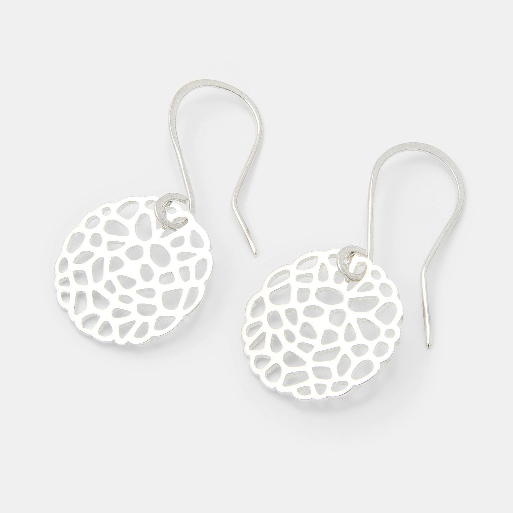 Coral silver drop earrings - Simone Walsh Jewellery Australia