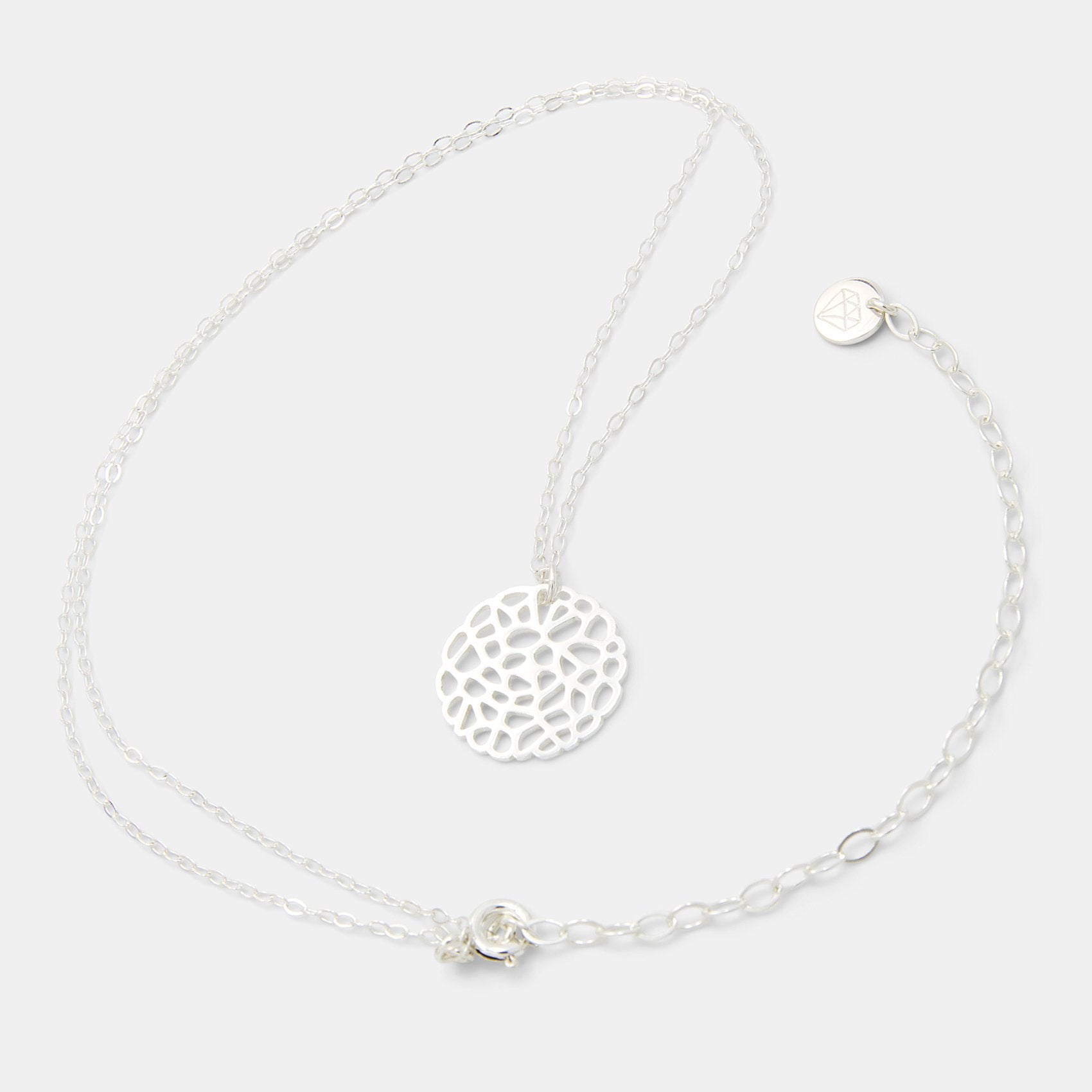 Coral silver pendant necklace (small) - Simone Walsh Jewellery Australia