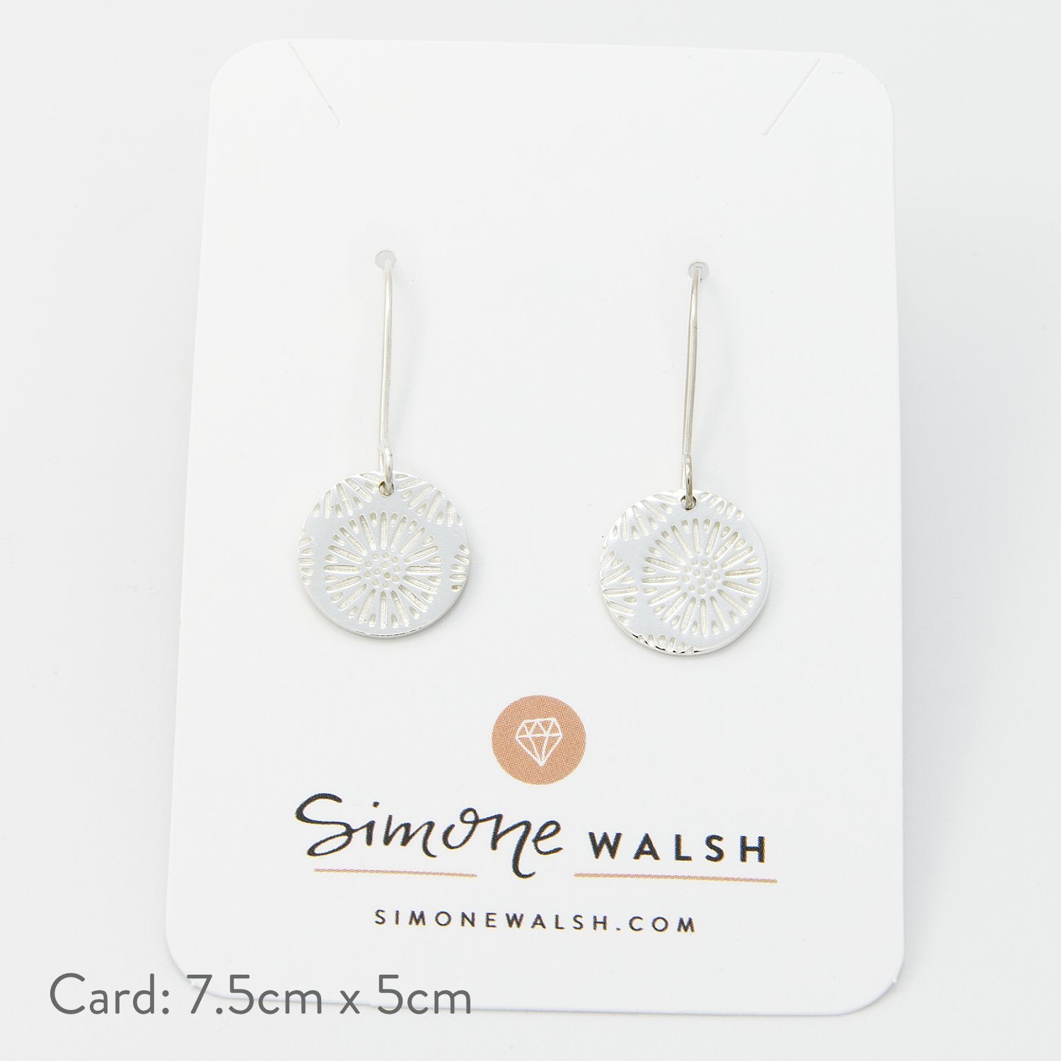 Coral texture silver drop earrings - Simone Walsh Jewellery Australia