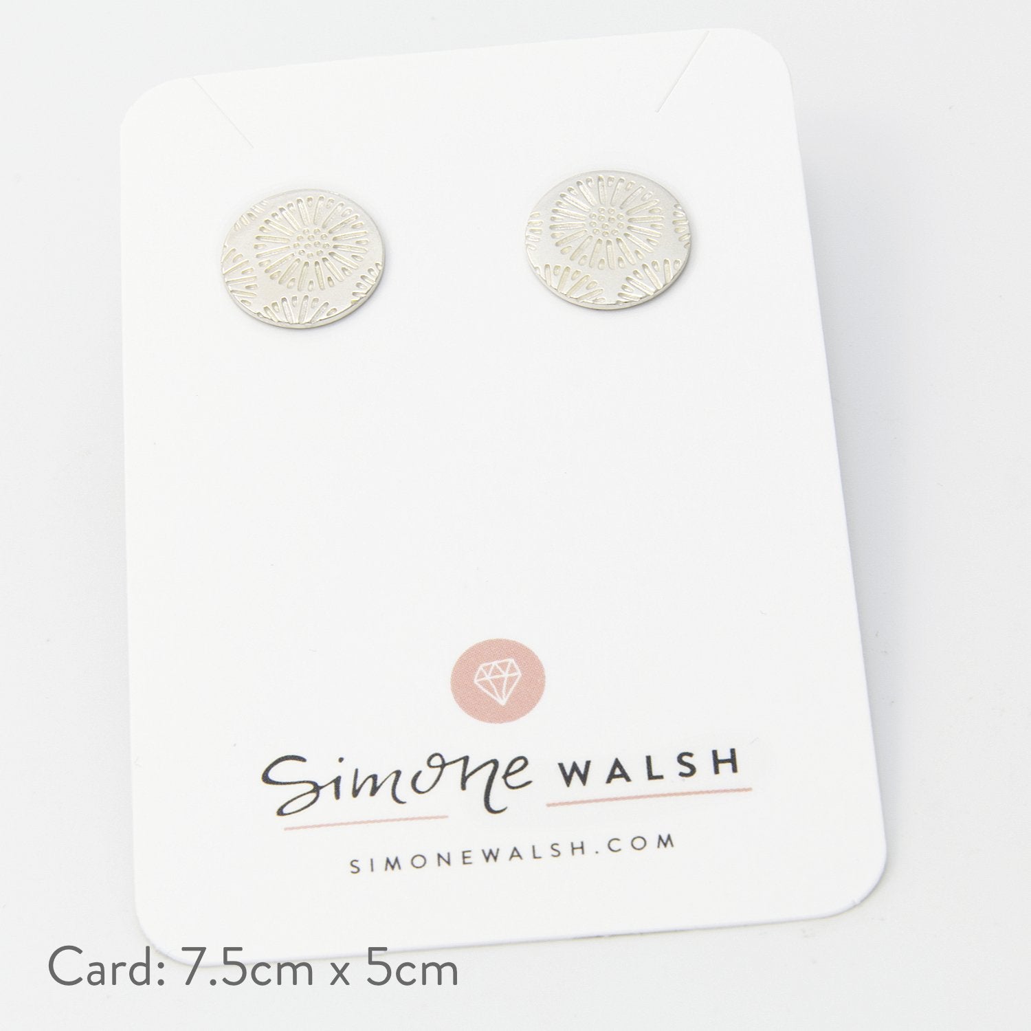Coral texture silver stud earrings - Simone Walsh Jewellery Australia