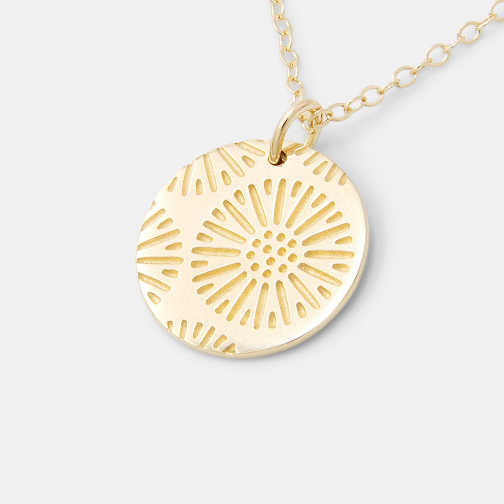 Coral texture solid gold pendant necklace - Simone Walsh Jewellery Australia