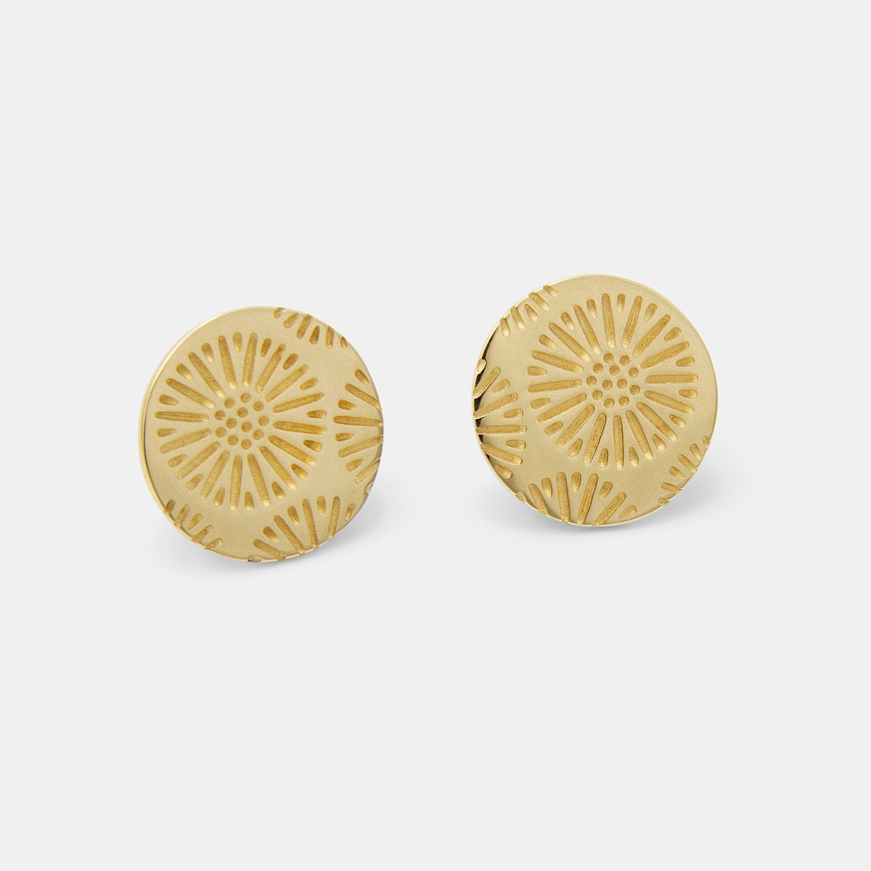 Coral texture solid gold stud earrings - Simone Walsh Jewellery Australia