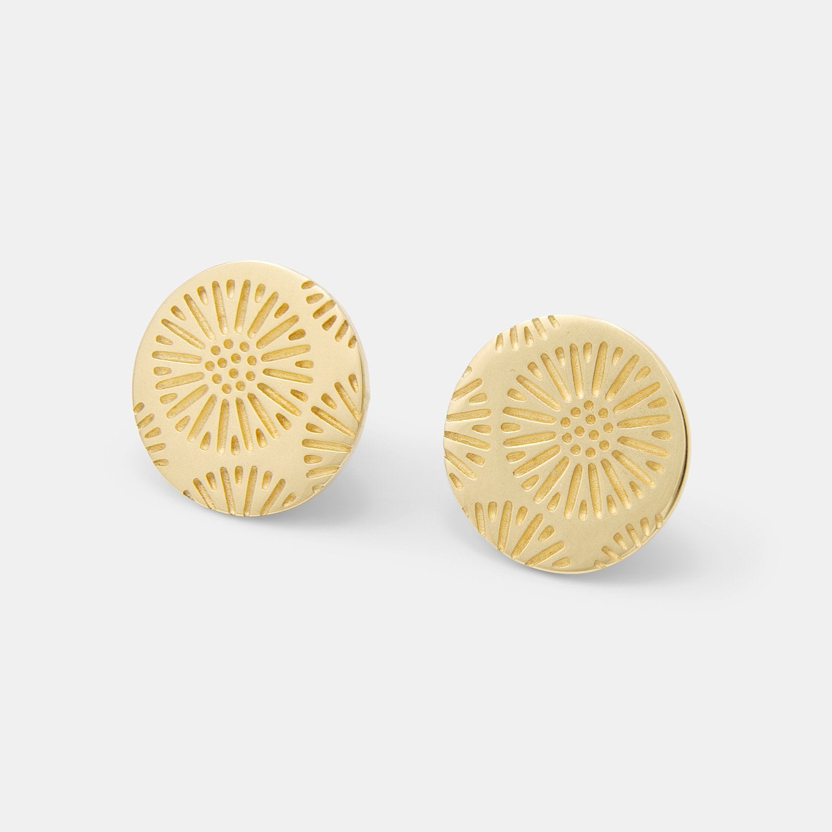 Coral texture solid gold stud earrings - Simone Walsh Jewellery Australia