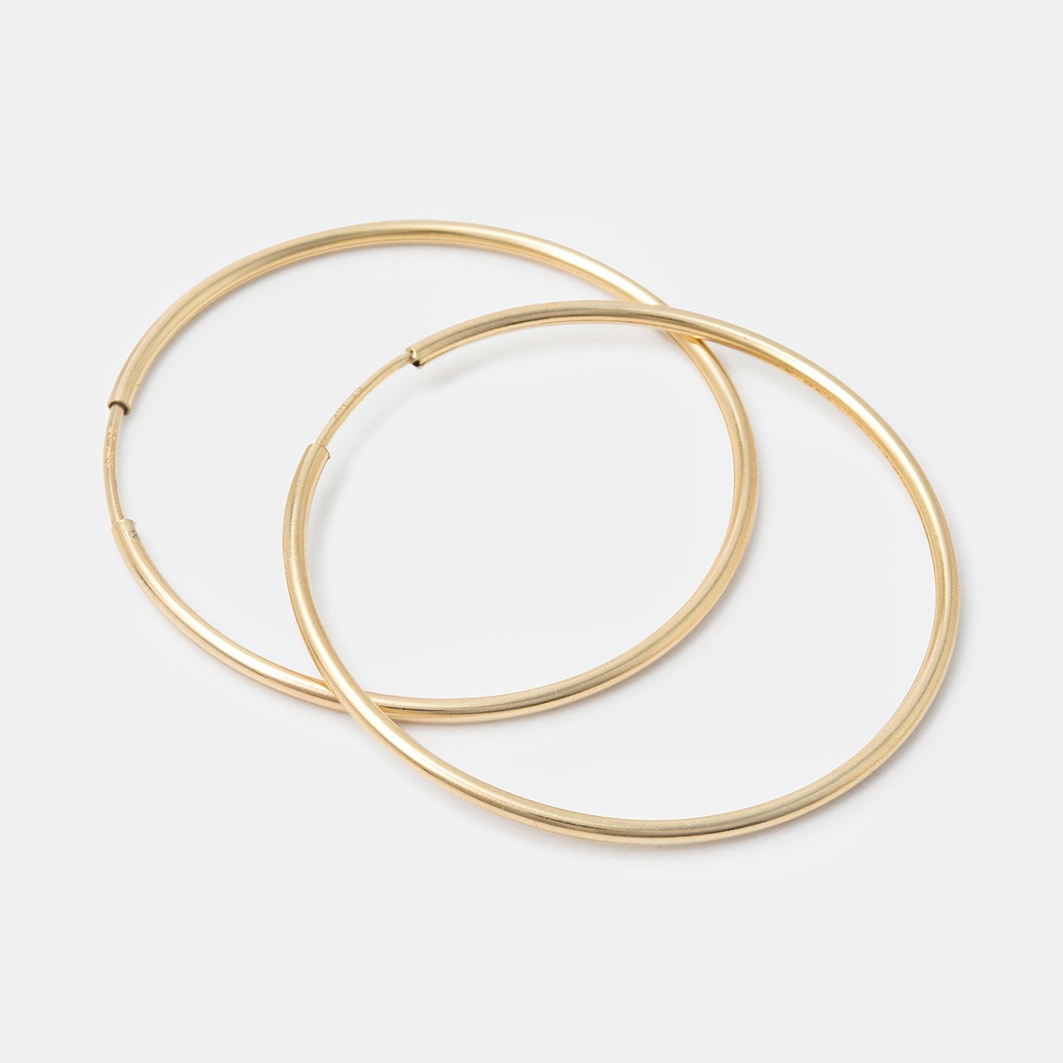 Endless hoop earrings: gold - Simone Walsh Jewellery Australia