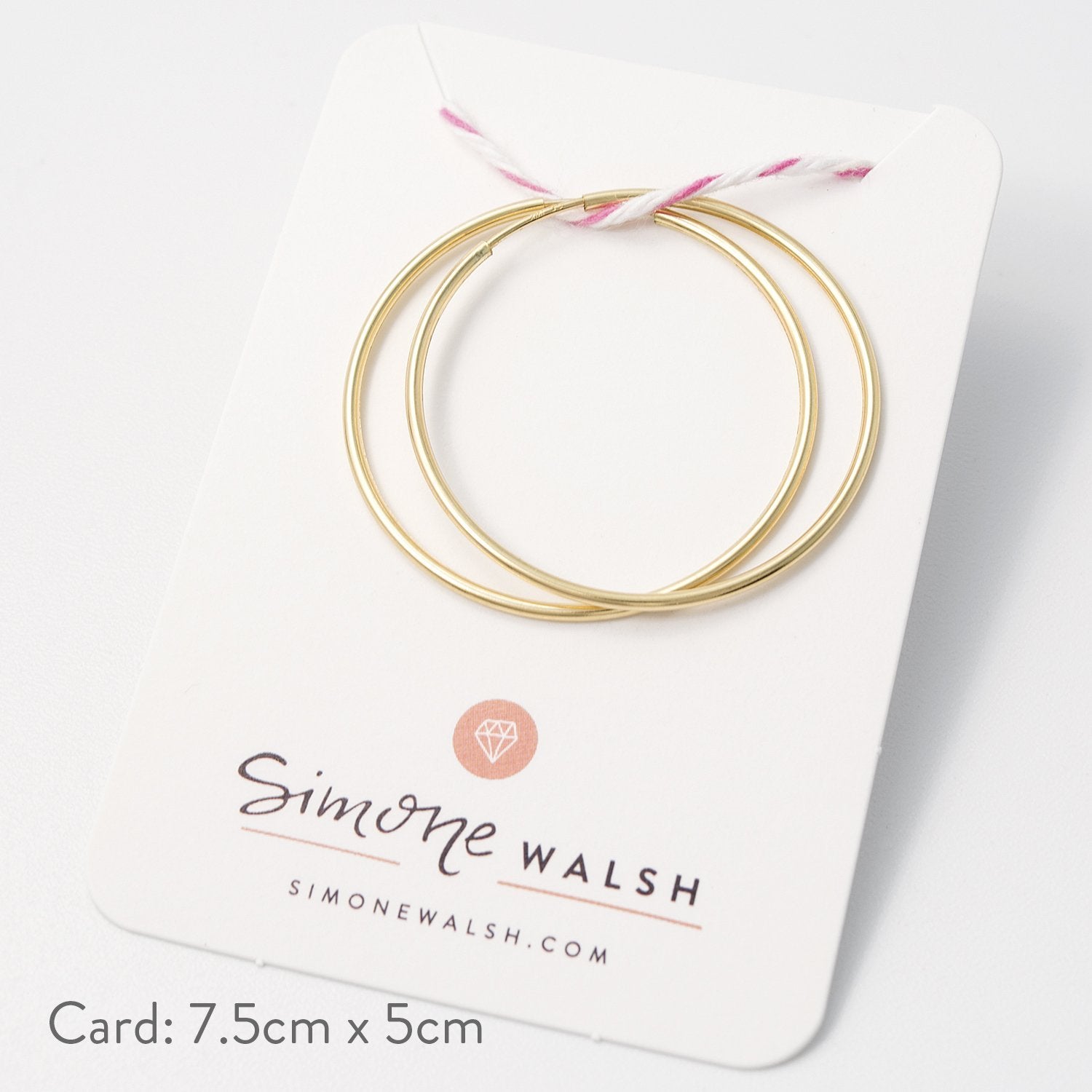 Endless hoop earrings: gold - Simone Walsh Jewellery Australia