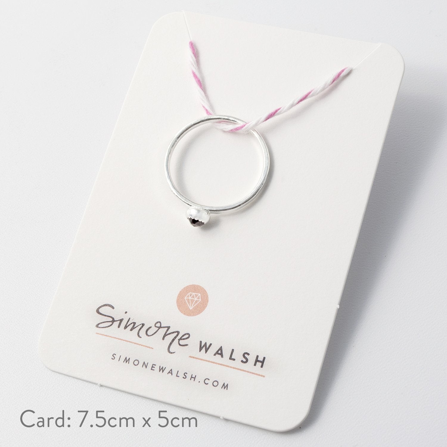 Garnet stacking ring - Simone Walsh Jewellery Australia