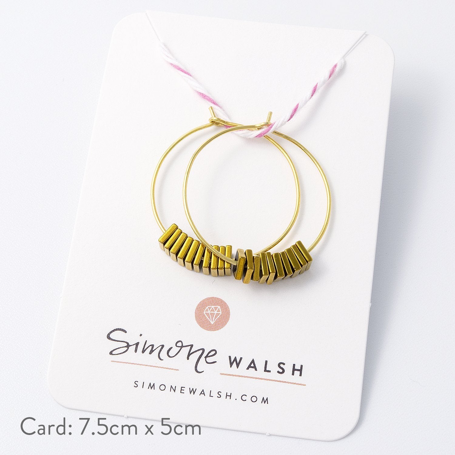 Golden hematine hoop earrings - Simone Walsh Jewellery Australia