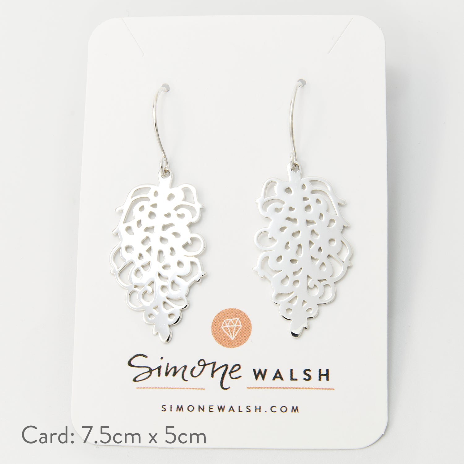 Grevillea Flower Silver Dangle Earrings - Simone Walsh Jewellery Australia