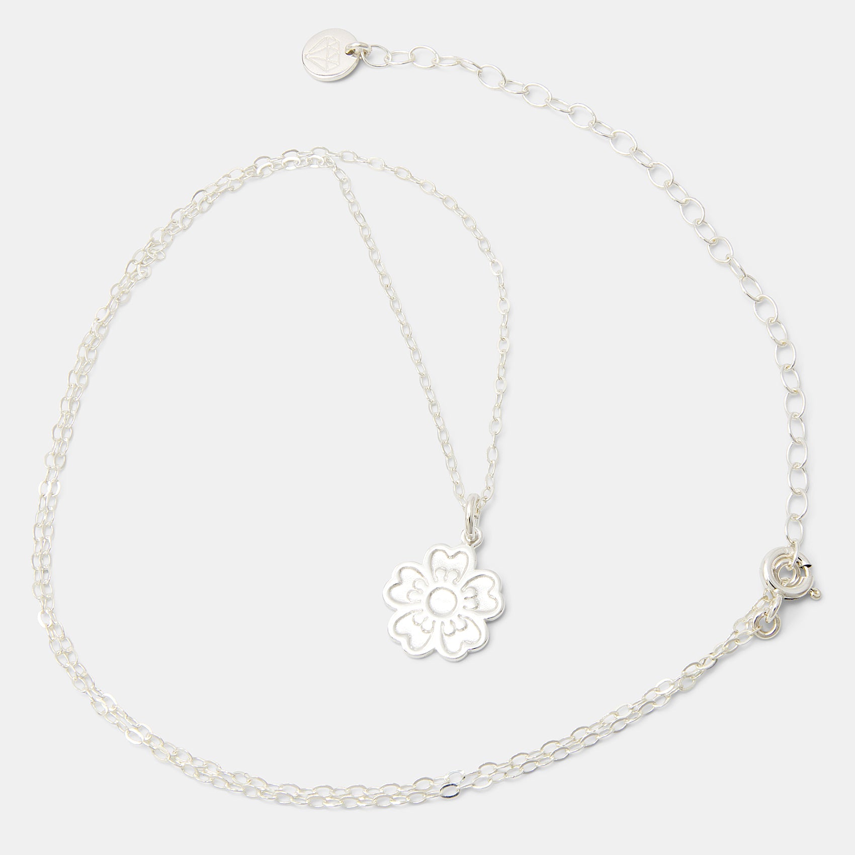 Guinea Flower Silver Pendant Necklace - Simone Walsh Jewellery Australia