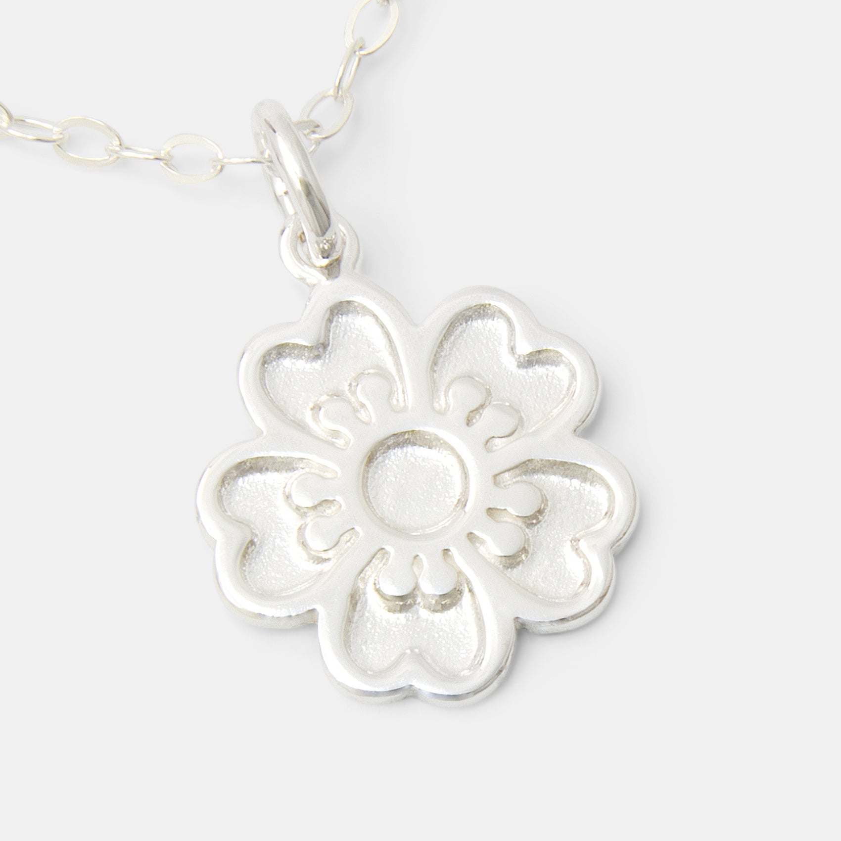 Guinea Flower Silver Pendant Necklace - Simone Walsh Jewellery Australia