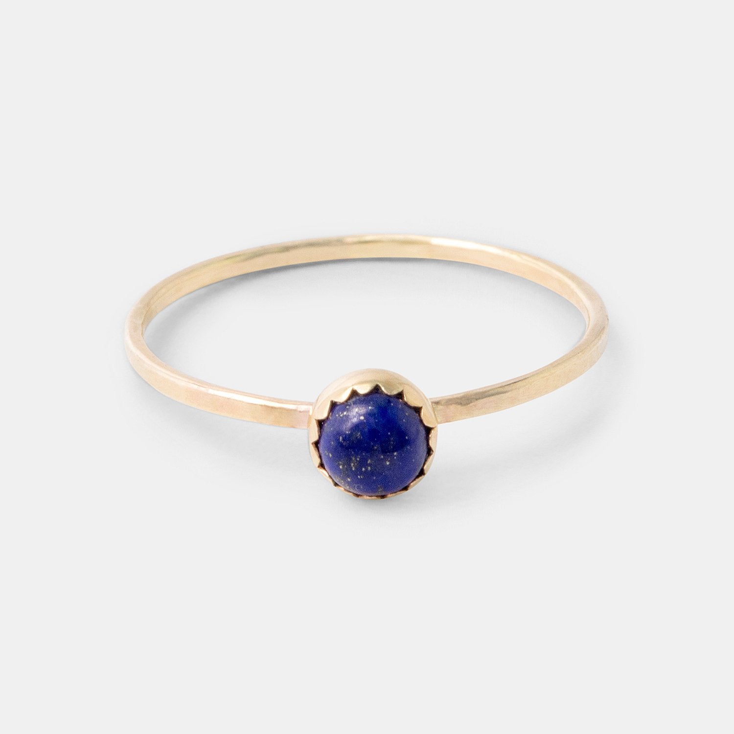Lapis lazuli solid gold stacking ring - Simone Walsh Jewellery Australia