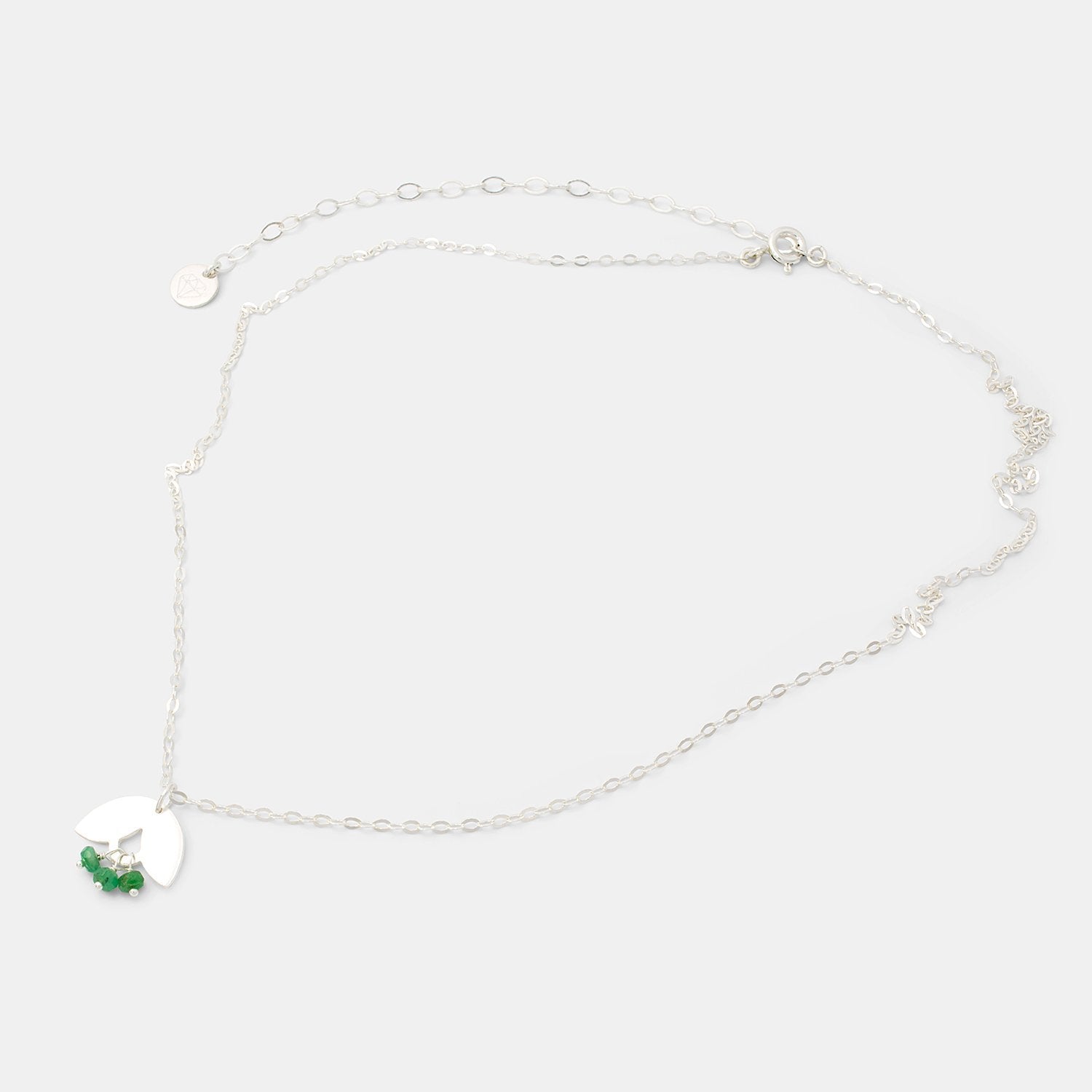 Leaves & emeralds necklace - Simone Walsh Jewellery Australia