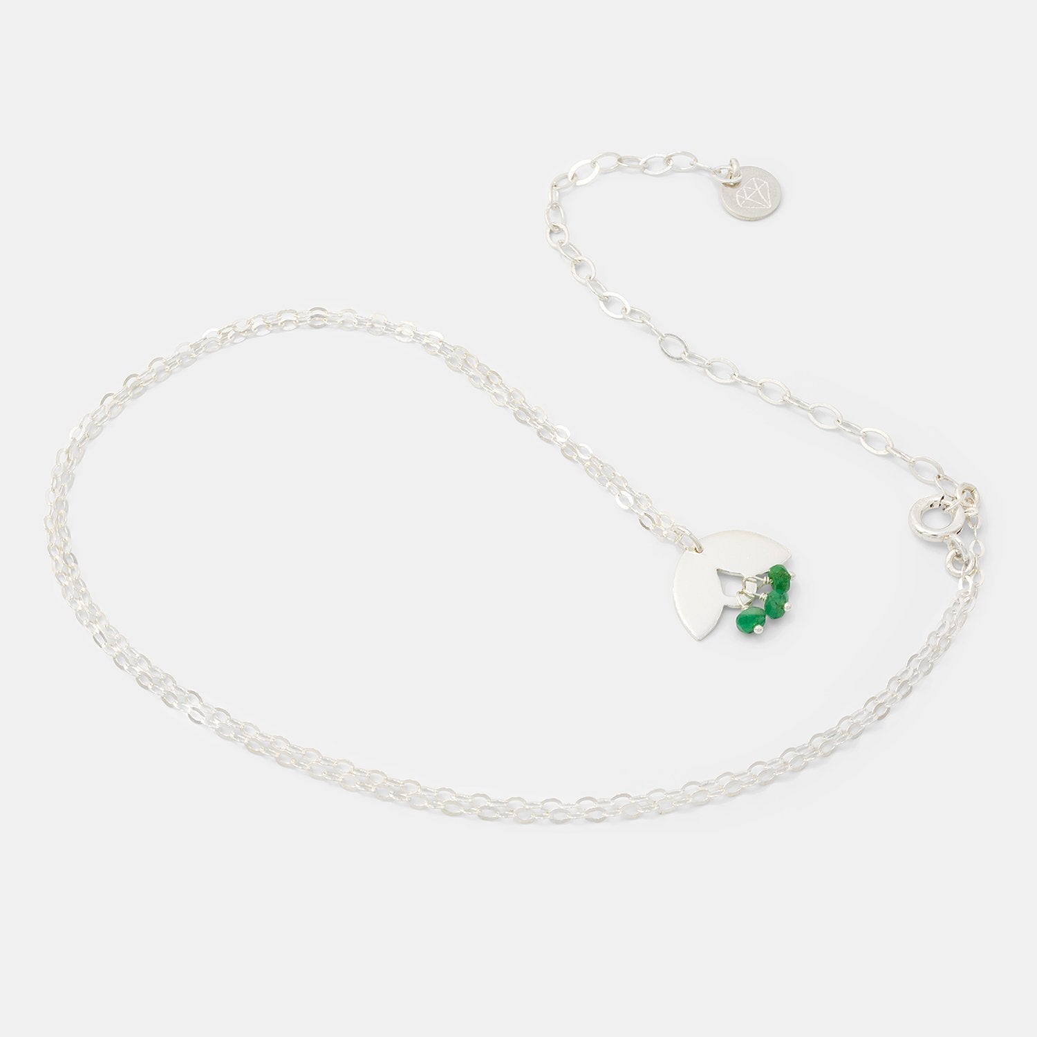 Leaves & emeralds necklace - Simone Walsh Jewellery Australia