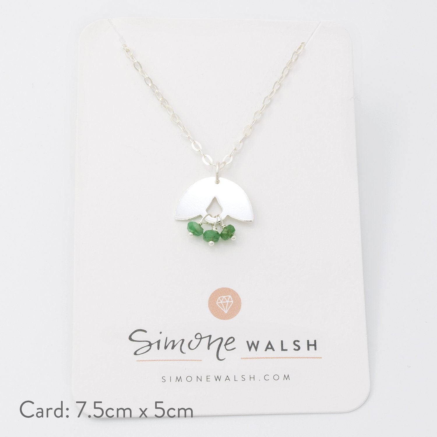 Leaves & emeralds necklace - Simone Walsh Jewellery Australia