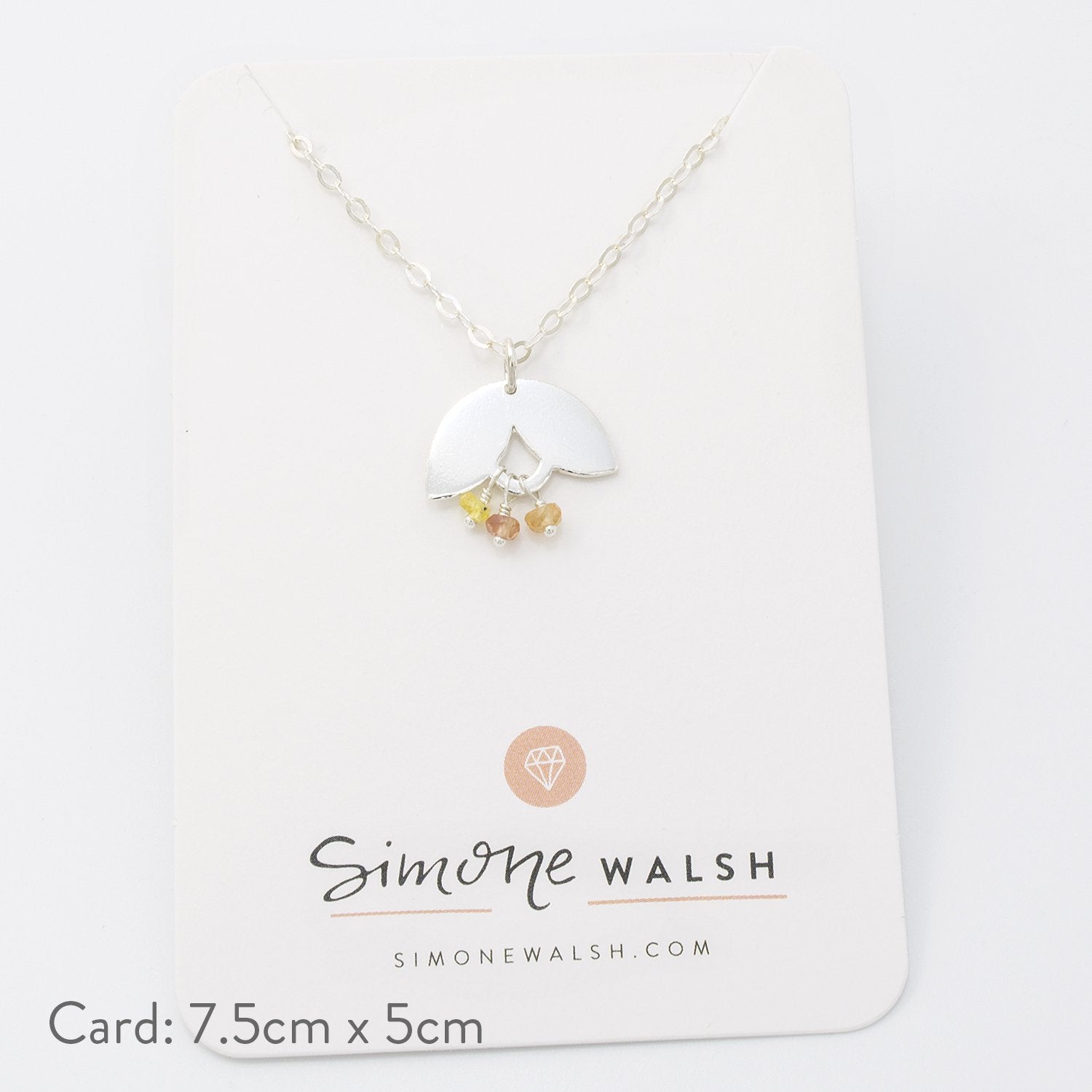 Leaves & sapphires necklace - Simone Walsh Jewellery Australia