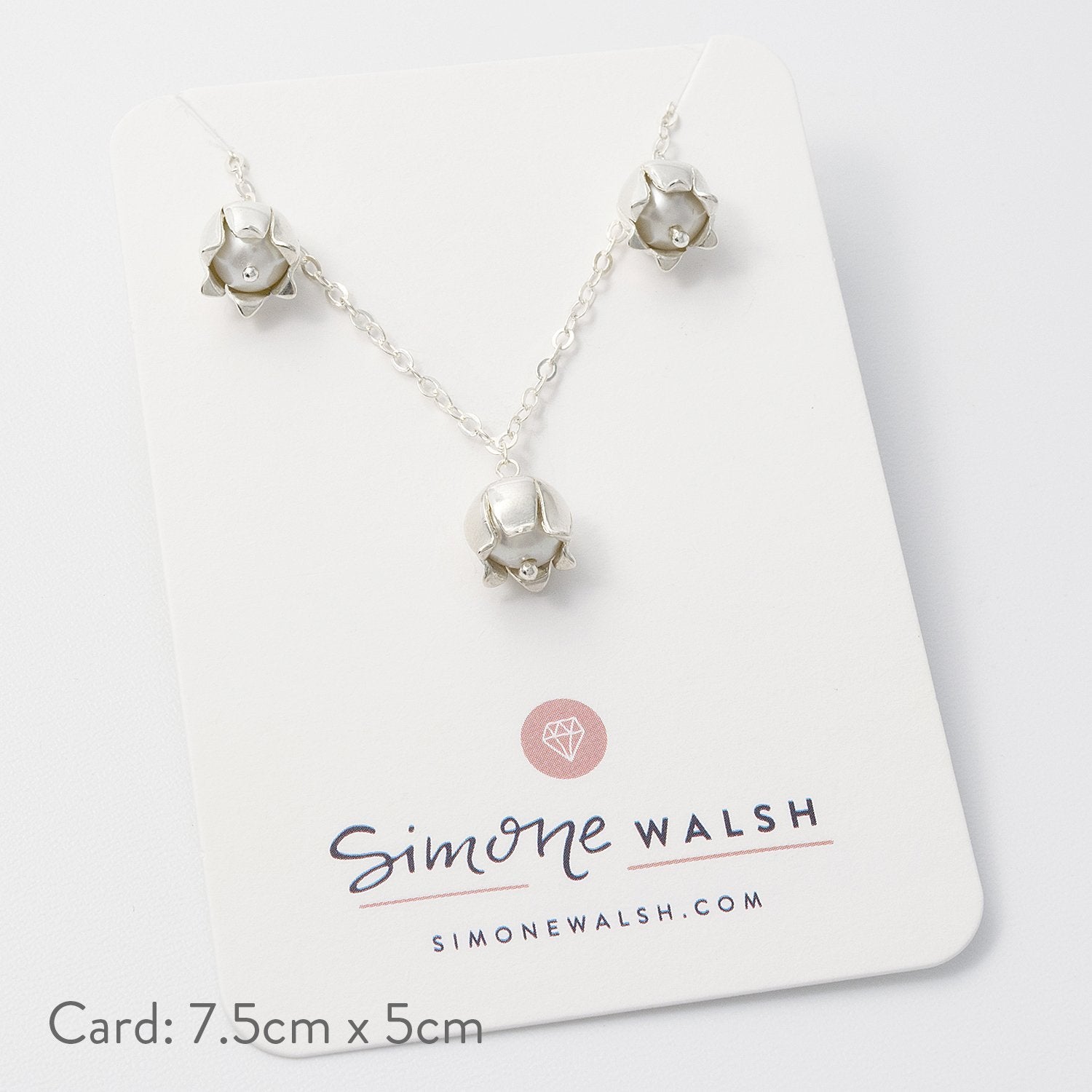 Lily of the valley necklace - Simone Walsh Jewellery Australia