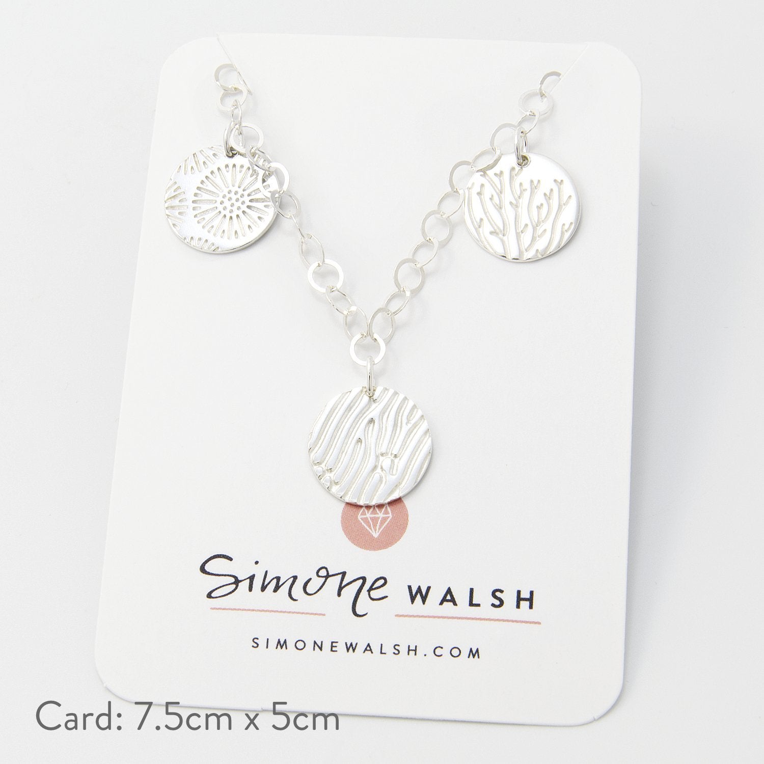Ocean textures silver charm bracelet - Simone Walsh Jewellery Australia