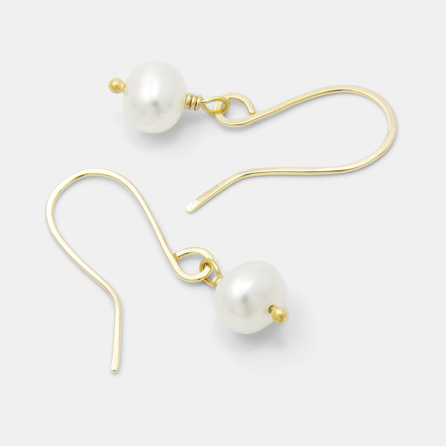 Pearl & solid gold drop earrings - Simone Walsh Jewellery Australia