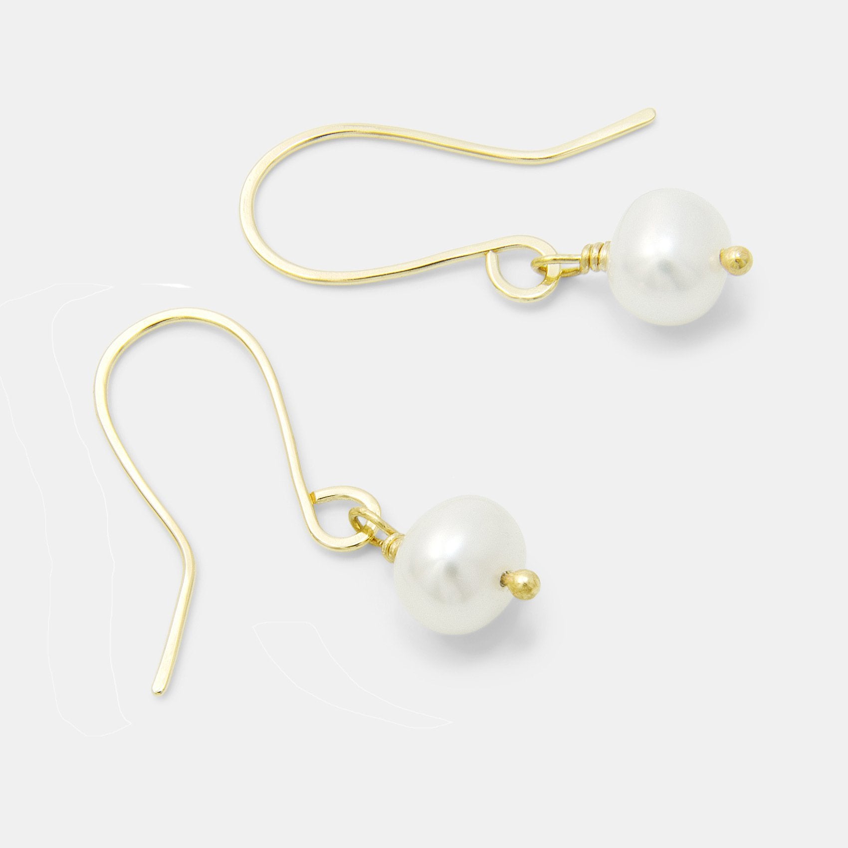Pearl & solid gold drop earrings - Simone Walsh Jewellery Australia