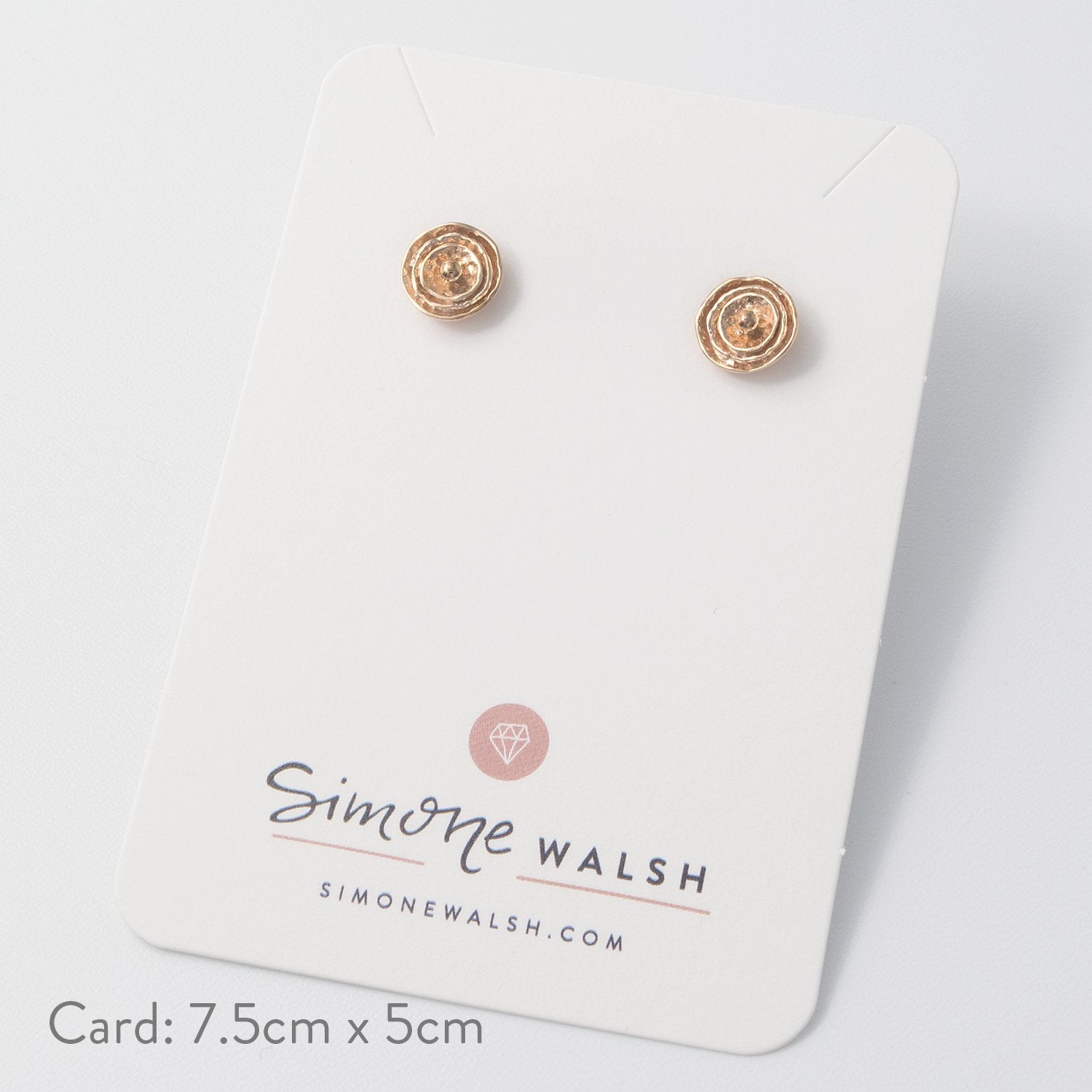 Rose earrings: rose gold - Simone Walsh Jewellery Australia