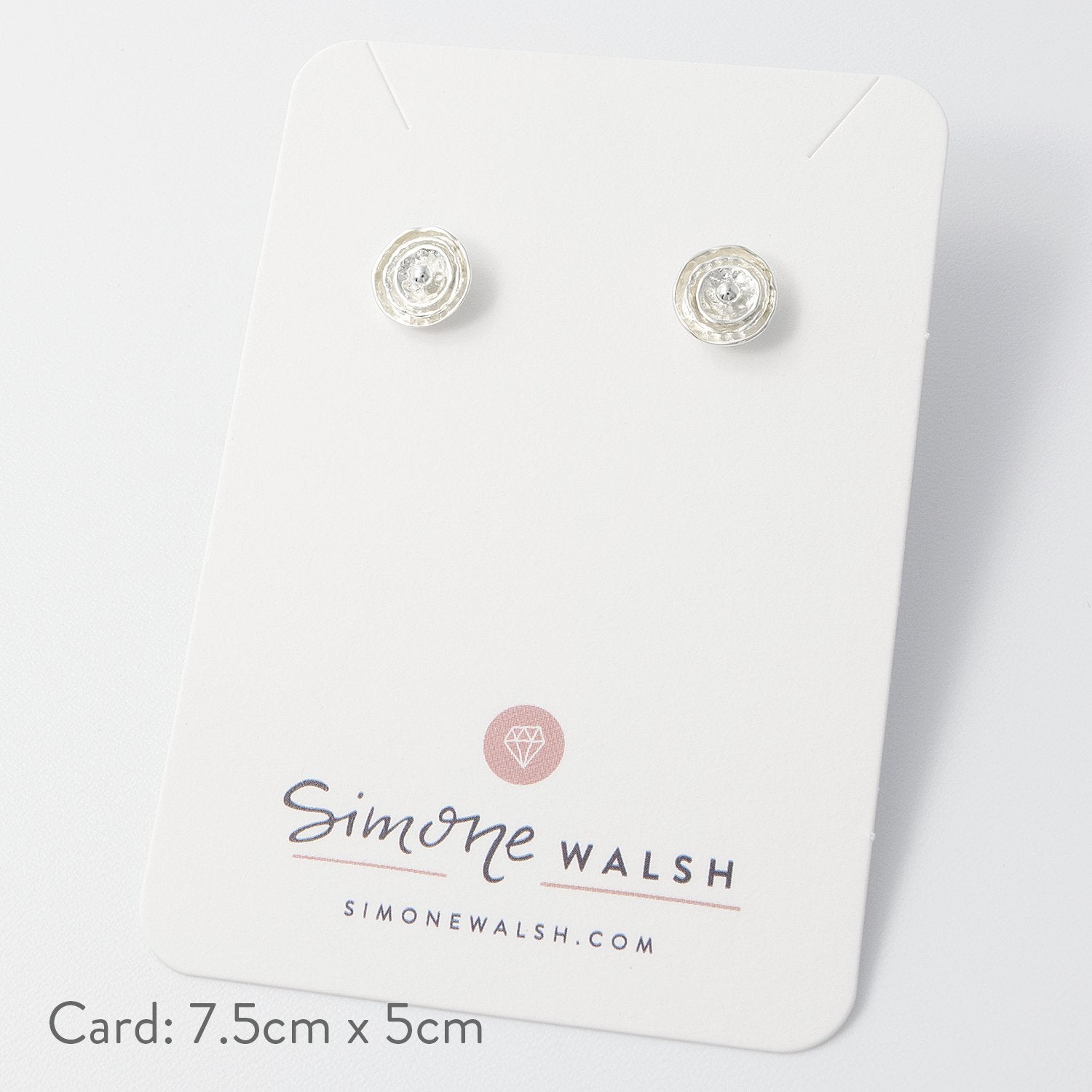 Rose earrings: silver - Simone Walsh Jewellery Australia