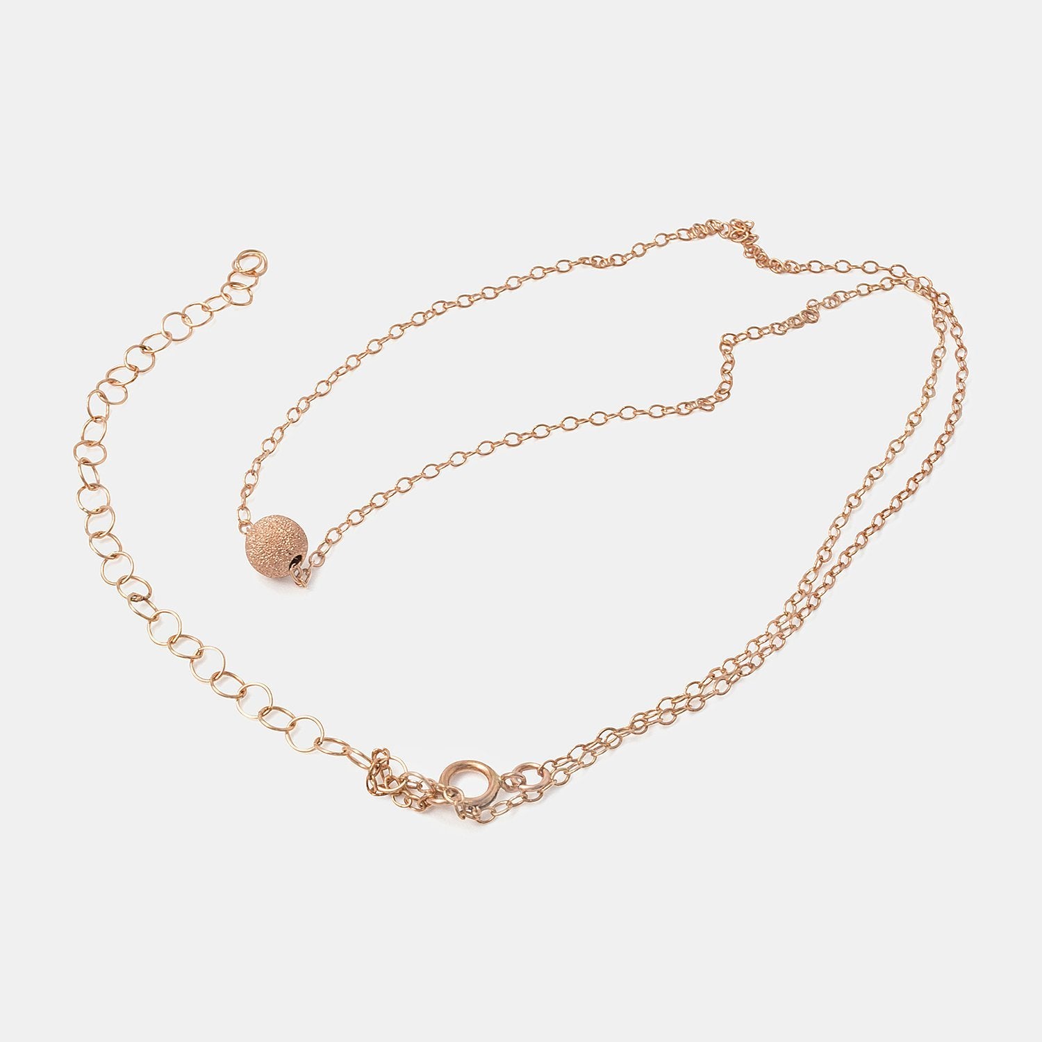 Rose gold glitterball necklace - Simone Walsh Jewellery Australia