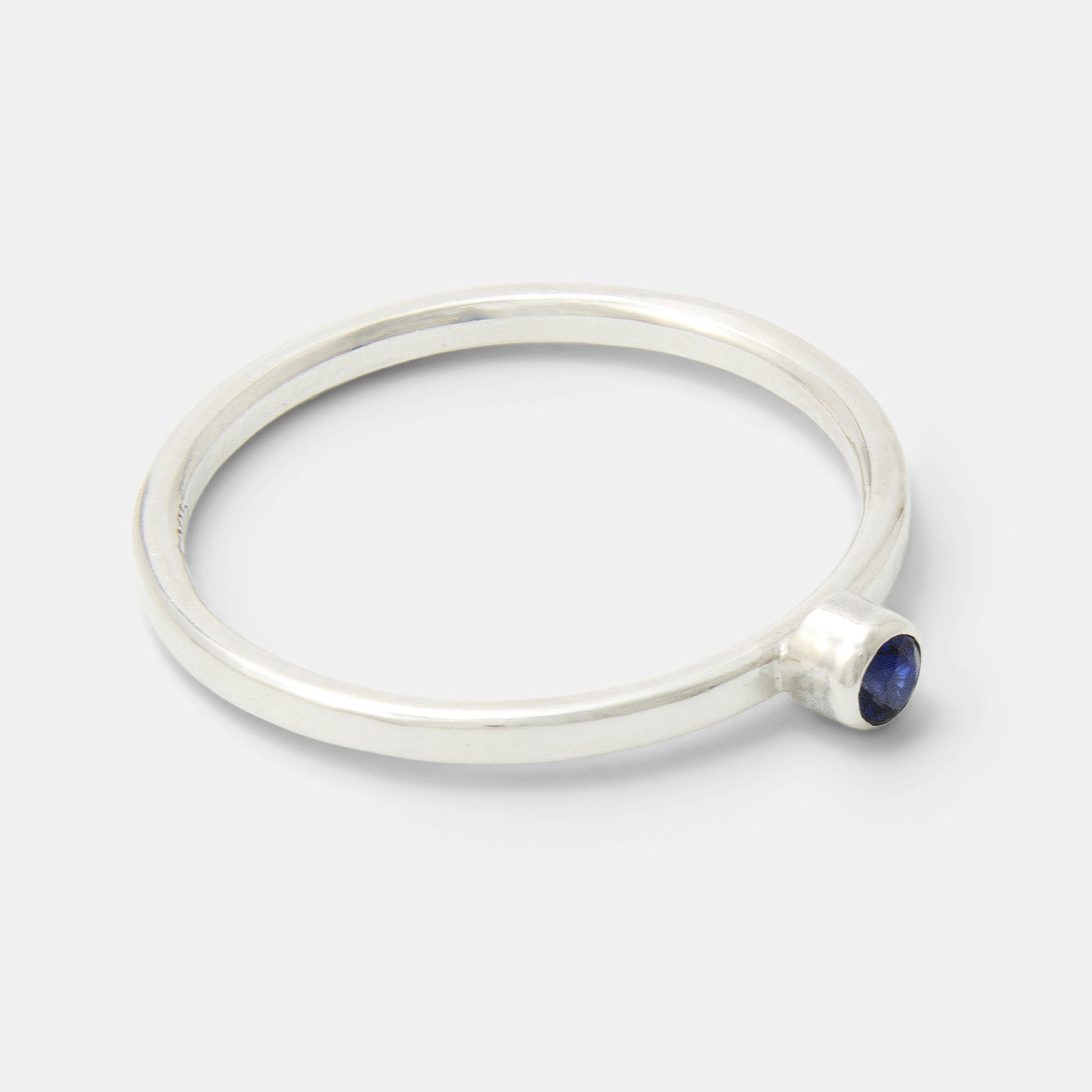 Sapphire Sterling Silver Stacking Ring - Simone Walsh Jewellery Australia