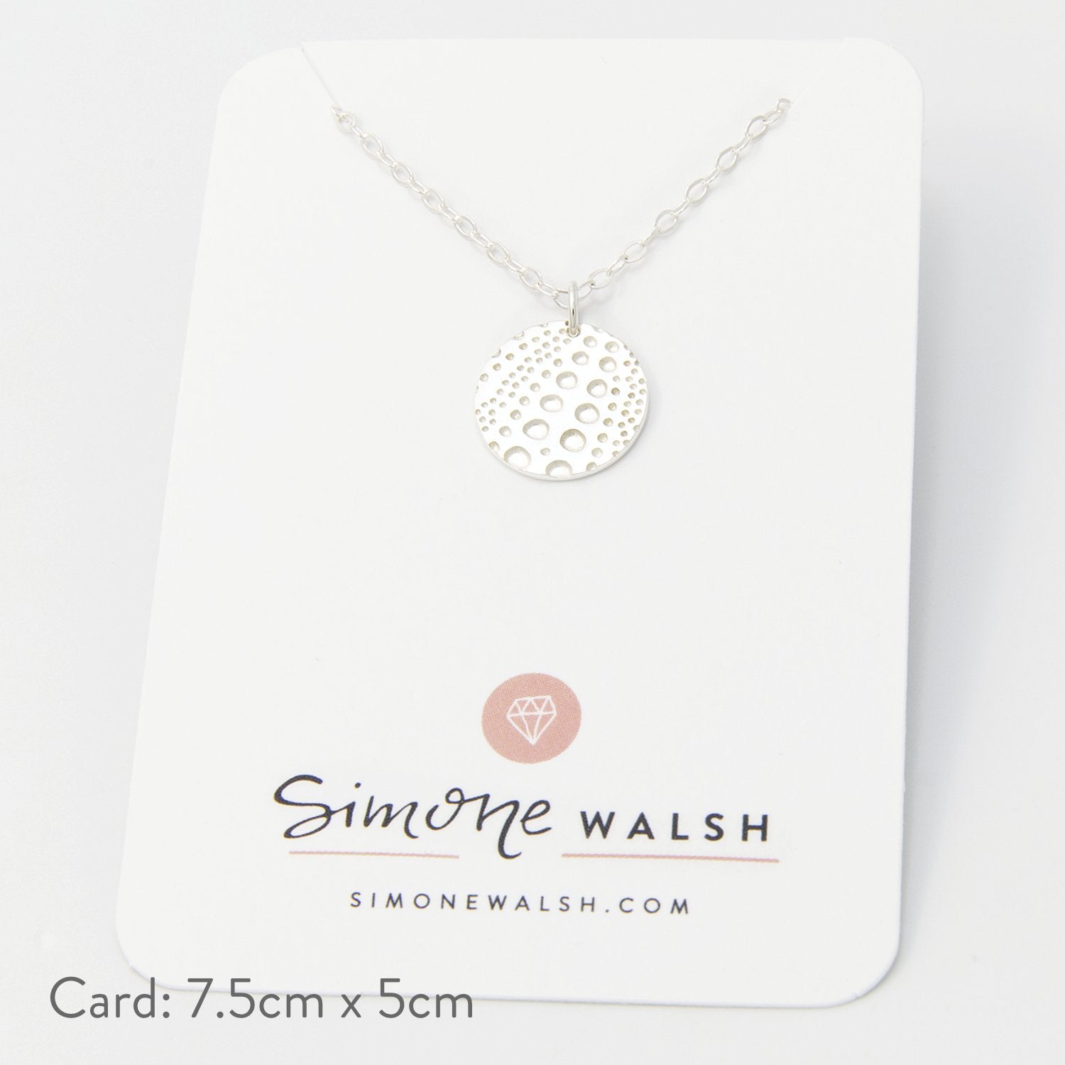 Sea urchin texture silver pendant necklace - Simone Walsh Jewellery Australia