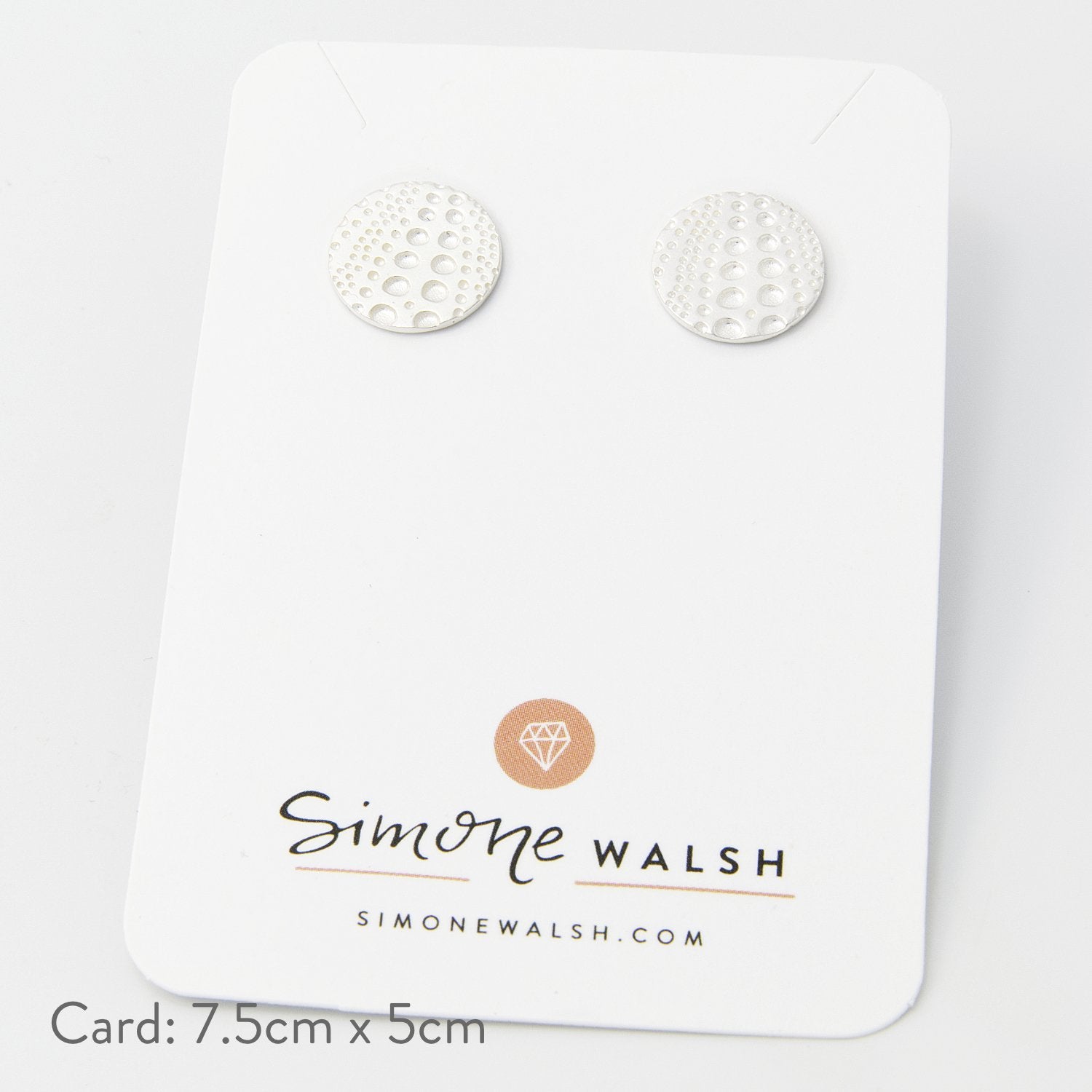 Sea urchin texture silver stud earrings - Simone Walsh Jewellery Australia