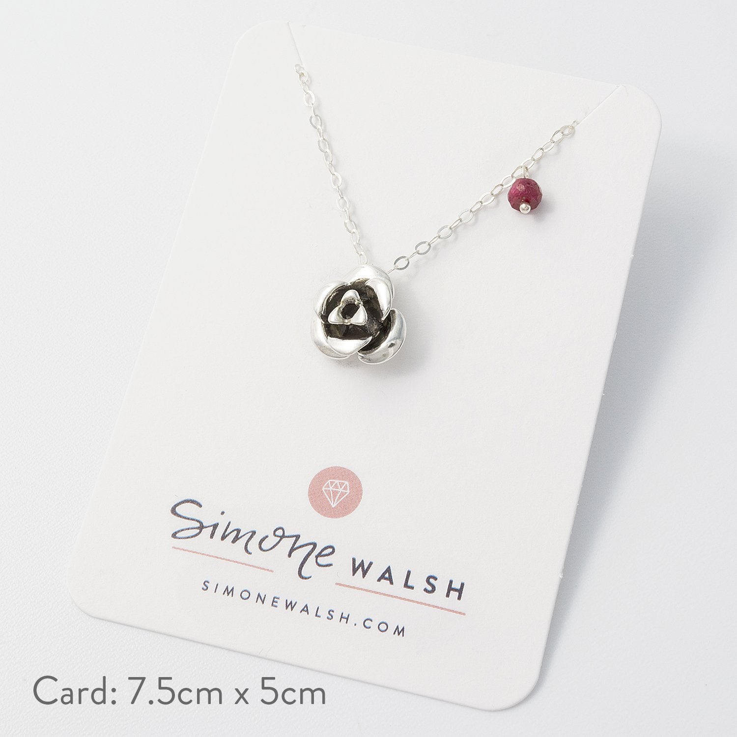 Shapely rose pendant - Simone Walsh Jewellery Australia
