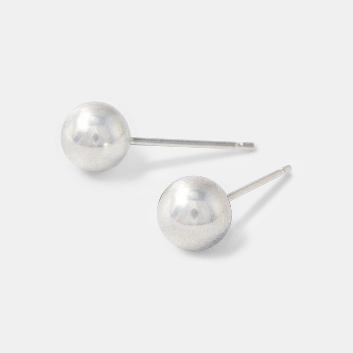 Large silver ball stud on sale earrings