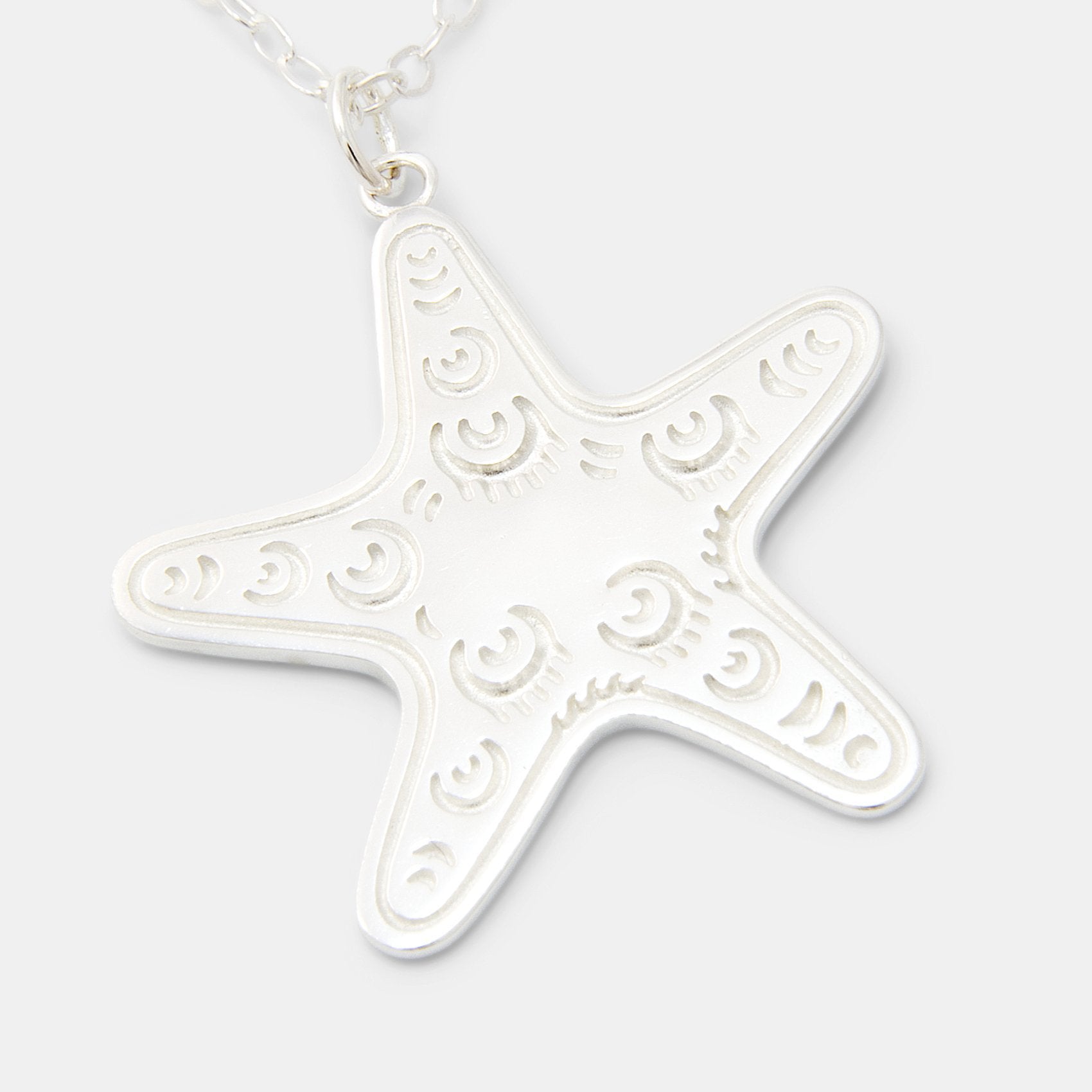 Starfish silver pendant necklace - Simone Walsh Jewellery Australia
